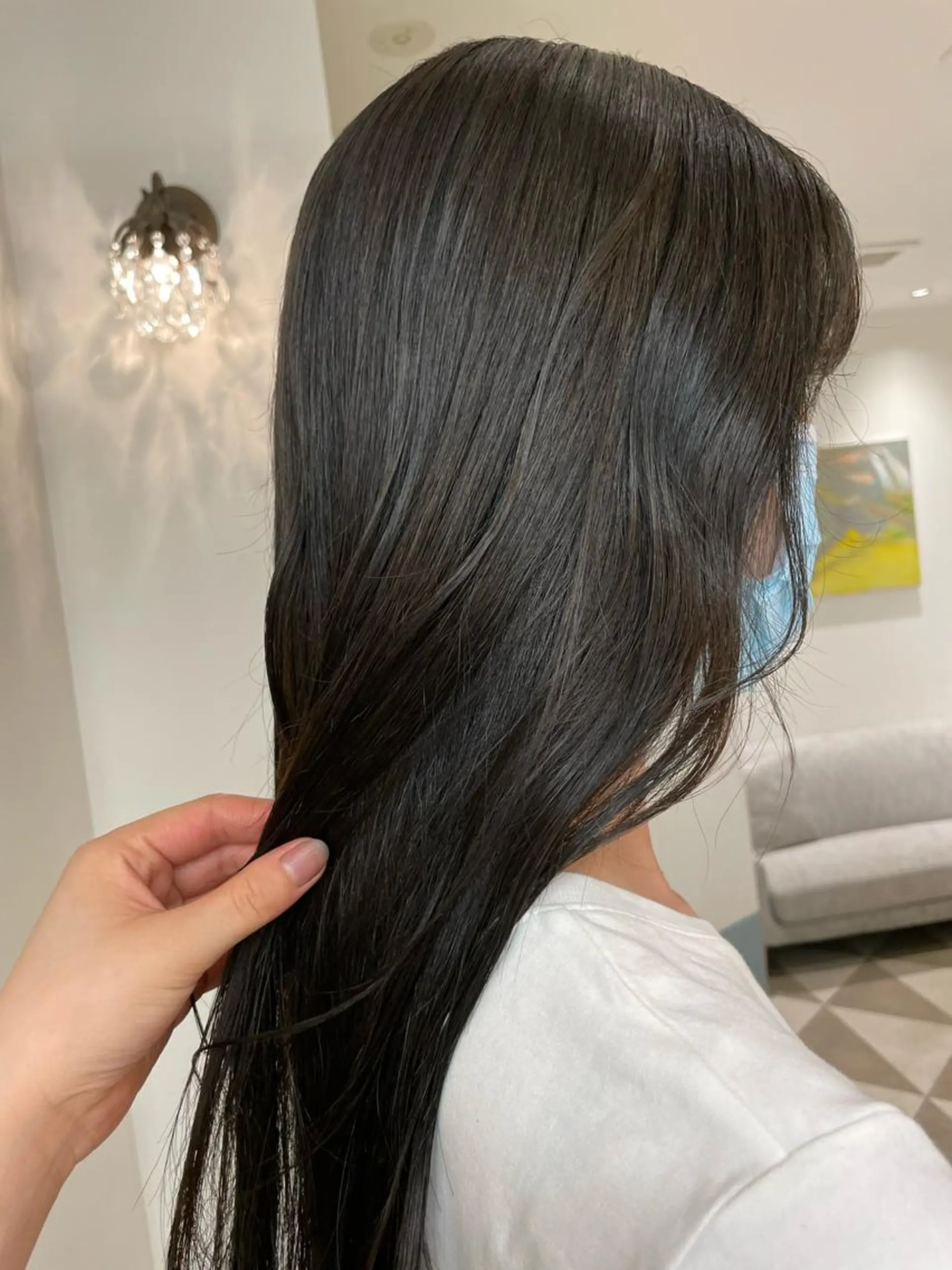 セミロング ヘアカラー イシバシ ミナミのヘアスタイル