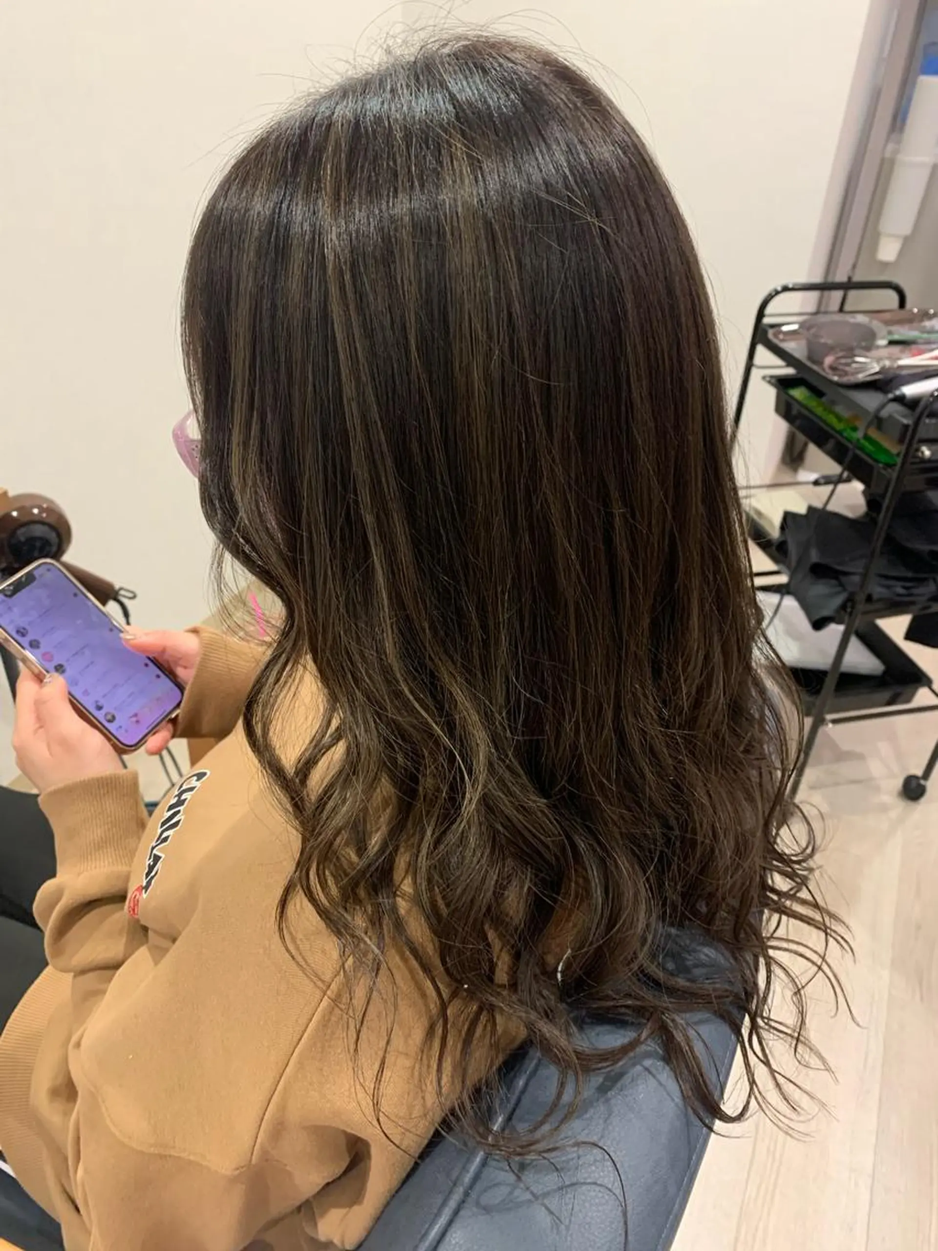 セミロング カラー ハイライトカラー ハイライト hair & spa Nalu所属・hair & spa Naluのヘアスタイル