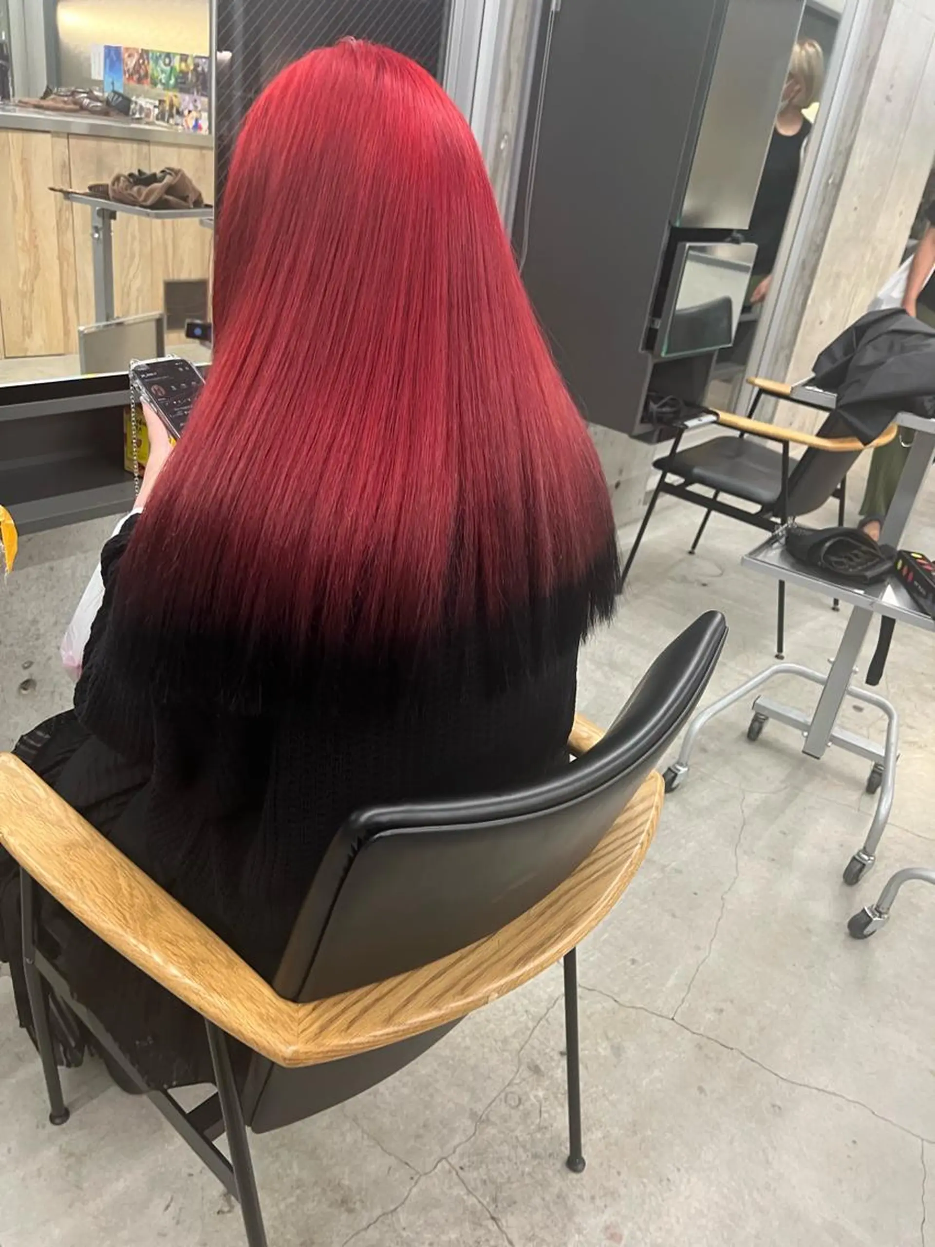 ミディアム カラー ツインテール 黒髪 カット 縮毛矯正 sakoda shunkiのヘアスタイル