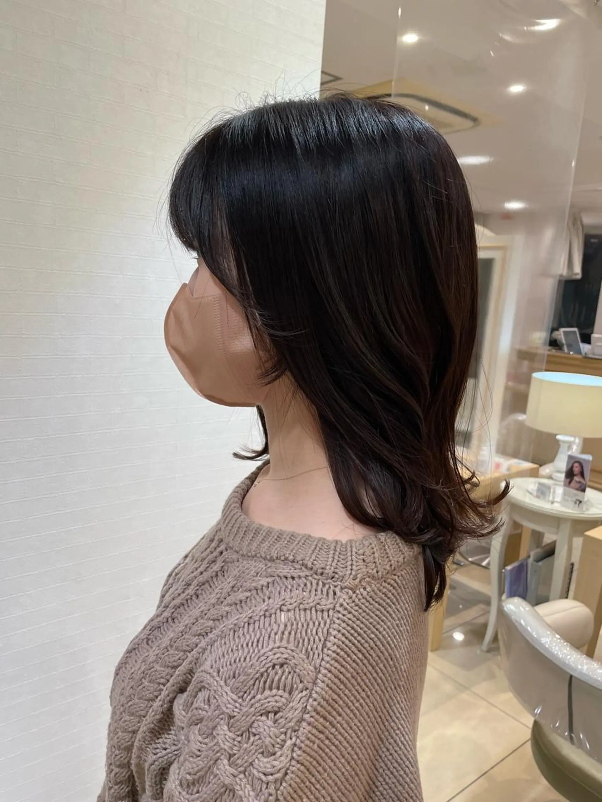 セミロング 顔周りカット 韓国風ヘア 吉原 雪乃のヘアスタイル