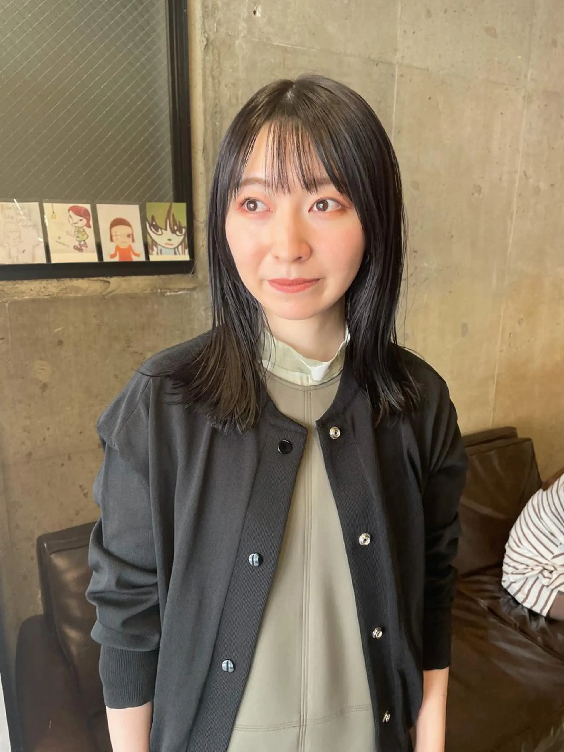 ミディアム カラー パーマ/レイヤー 岩山丈一郎のヘアスタイル