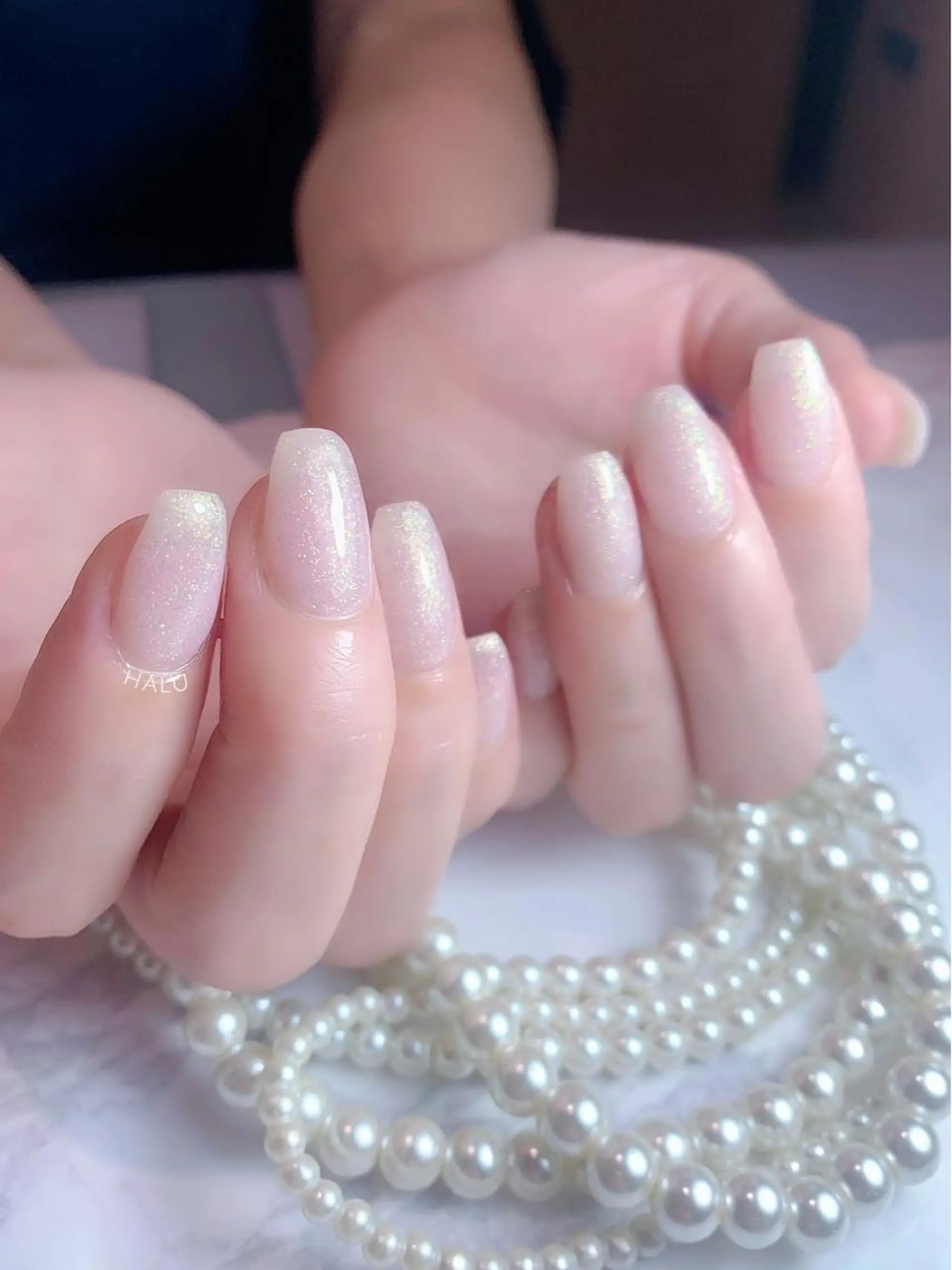 ネイル オーロラネイル キラキラネイル ラメ(グリッター) HALU ハルのネイルデザイン