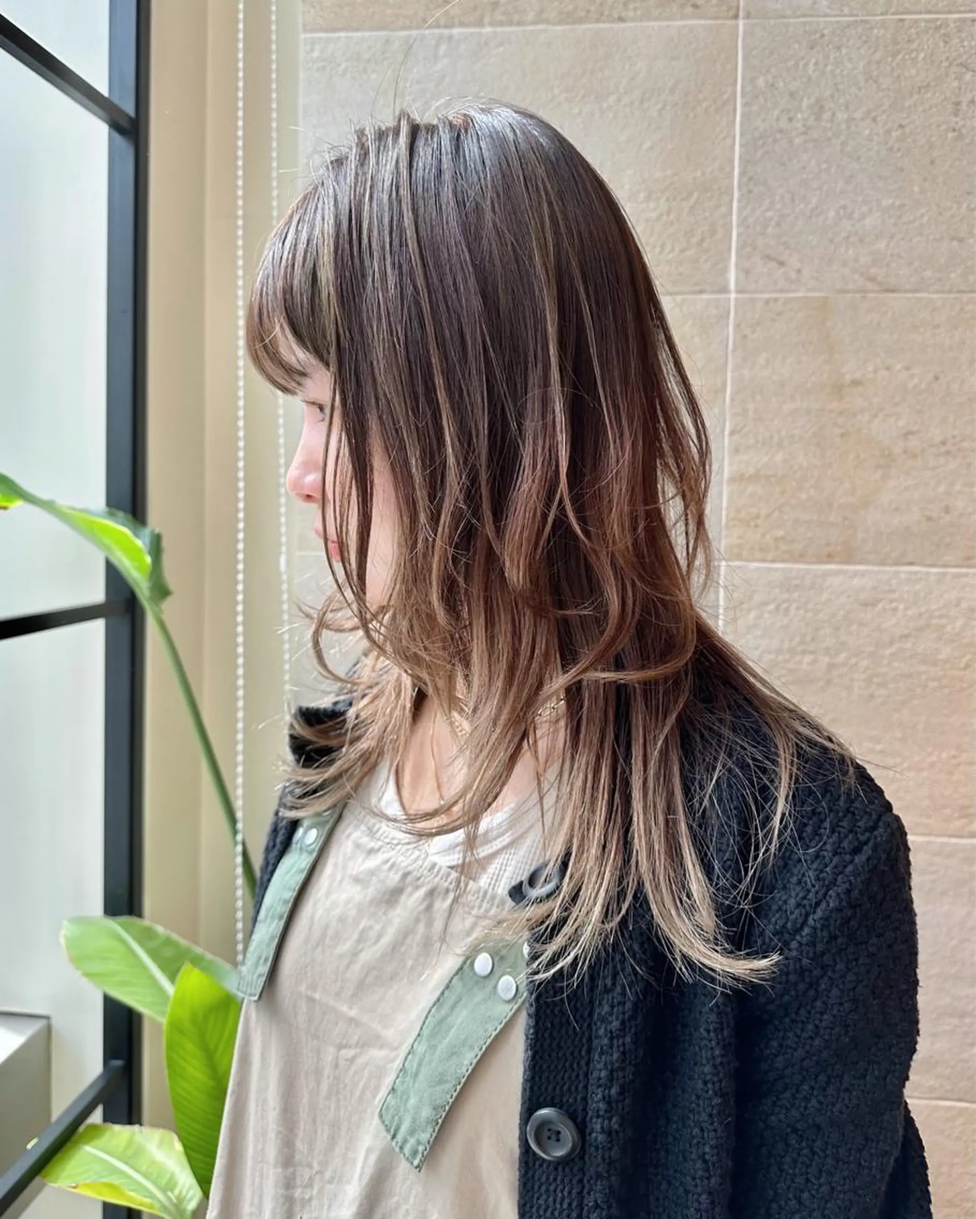 ロング ハイライト ボブ ホノカのヘアスタイル