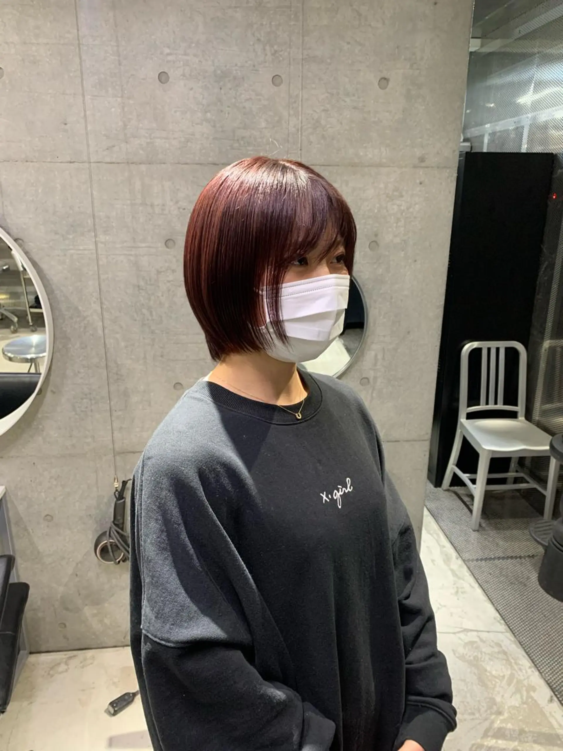 ミディアム ✴︎TO-MA✴︎ レッドカラー/透明感のヘアスタイル