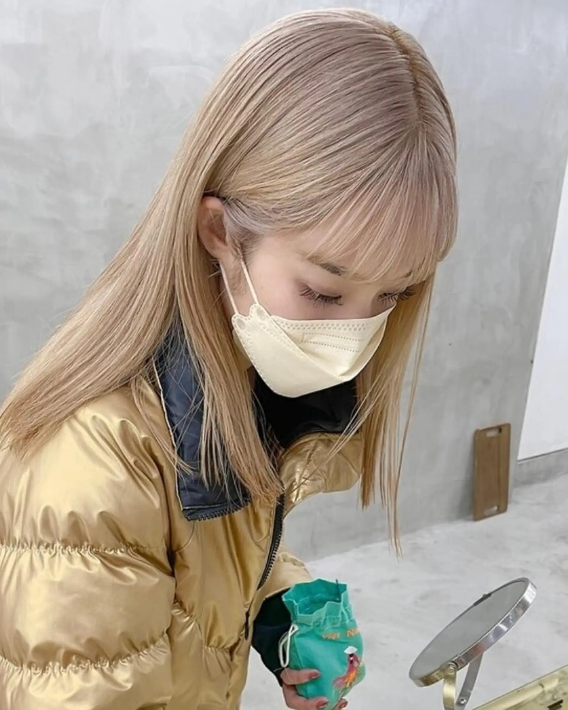 セミロング カラー セミロングパーマ バレイヤージュ ベージュカラー ブリーチ ケアブリーチ yiye 青山所属・無料カットモデル募集 🌱ひょうがのヘアスタイル