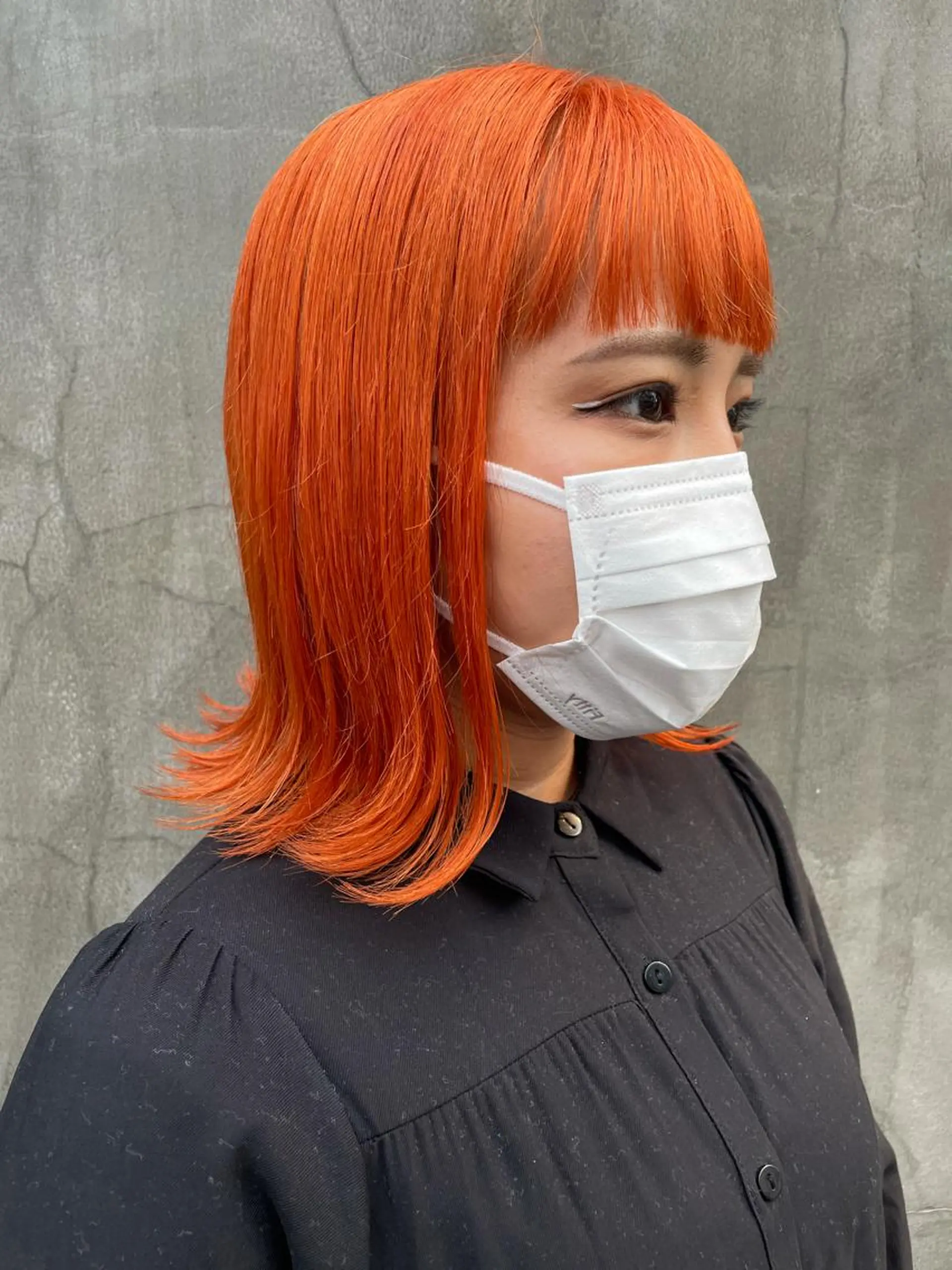 ミディアム カラー ヘアアレンジ 髪質改善カラー&TR 縮毛矯正/弱酸性矯正のヘアスタイル