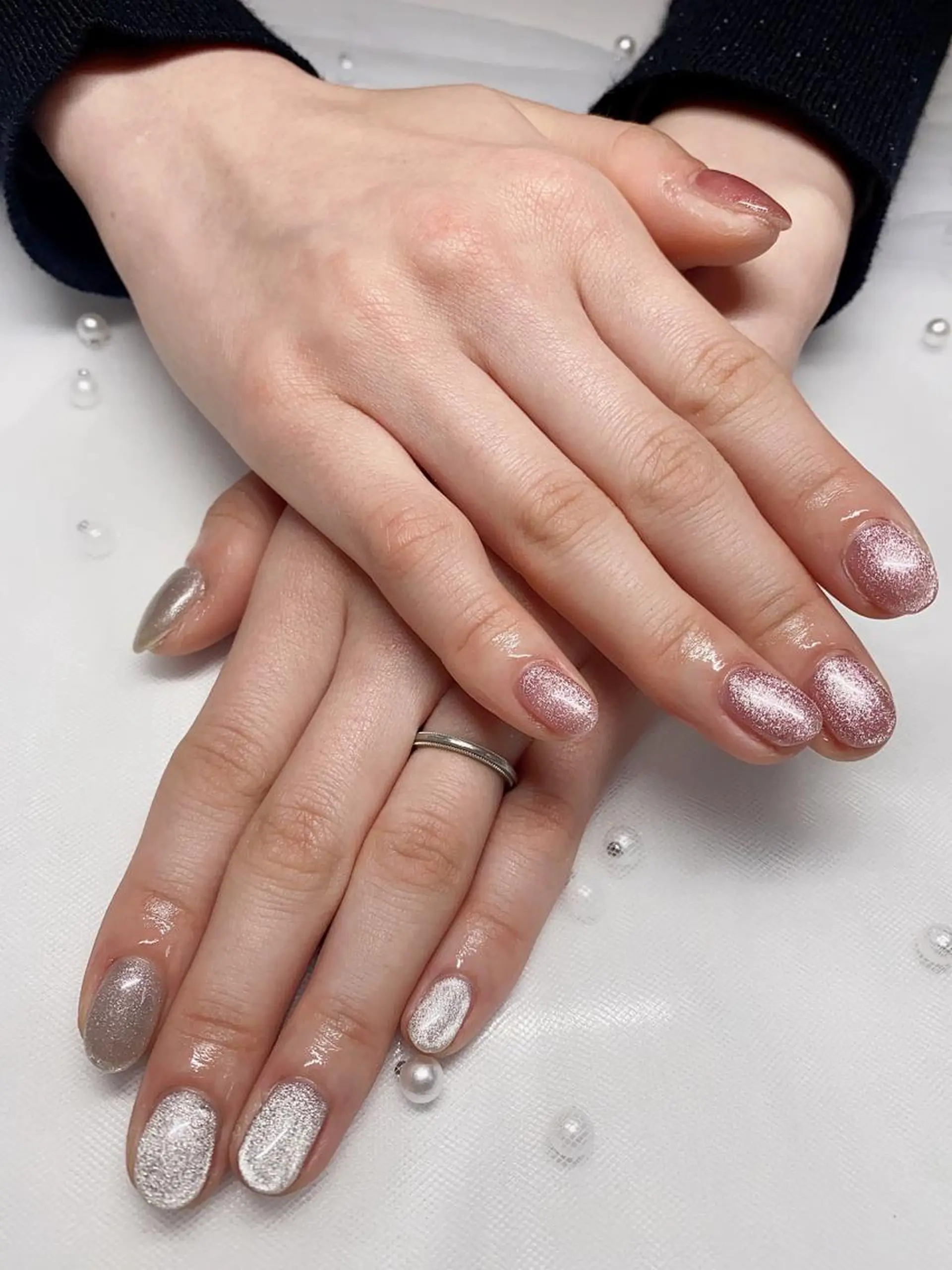 ネイル マグネットネイル ハンドネイル Jasmine nailsalon所属・ジャスミン ネイルサロンのネイルデザイン