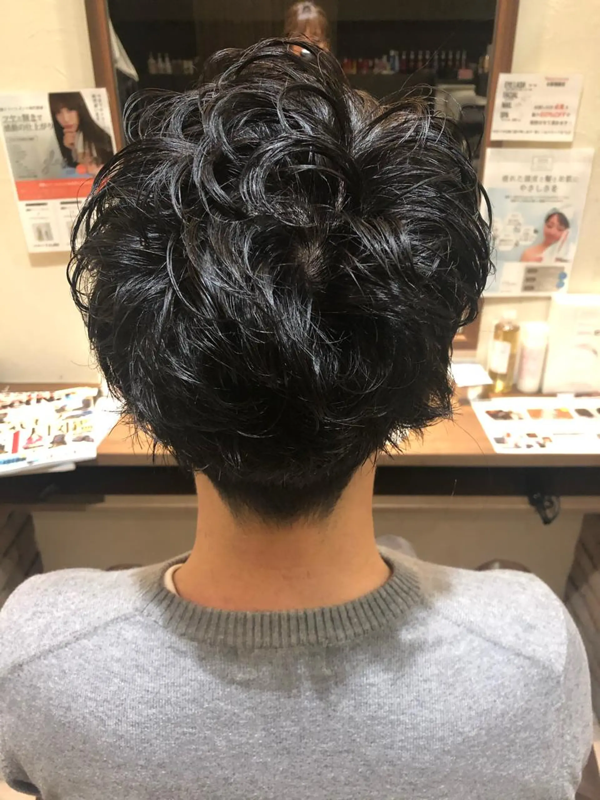 パーマ 白髪ぼかしモデル募集 今村理央奈のヘアスタイル