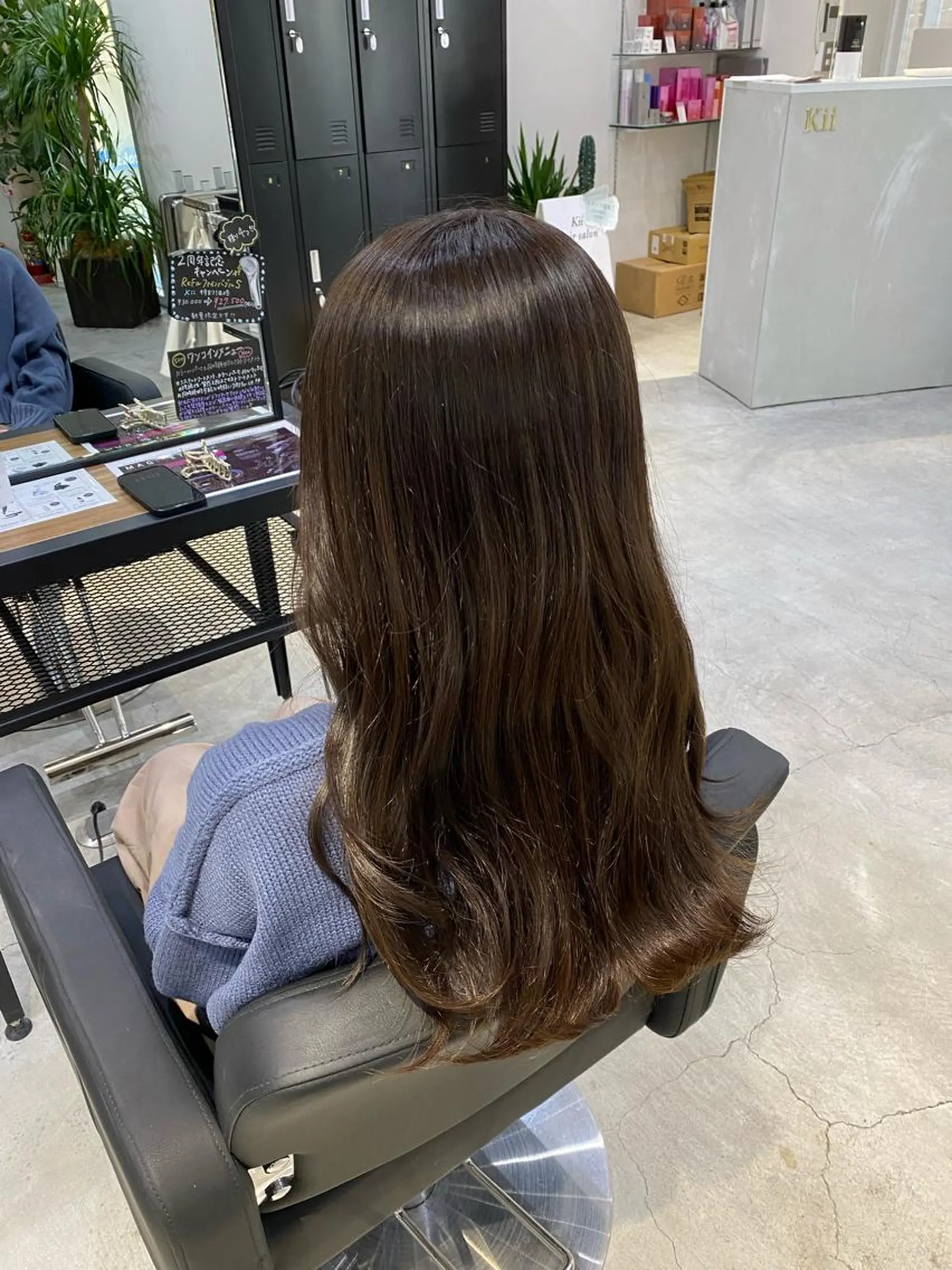ロング カラー アッシュ ベージュカラー グレージュ オリーブグレージュ オリーブグレー 中西 きょうかのヘアスタイル