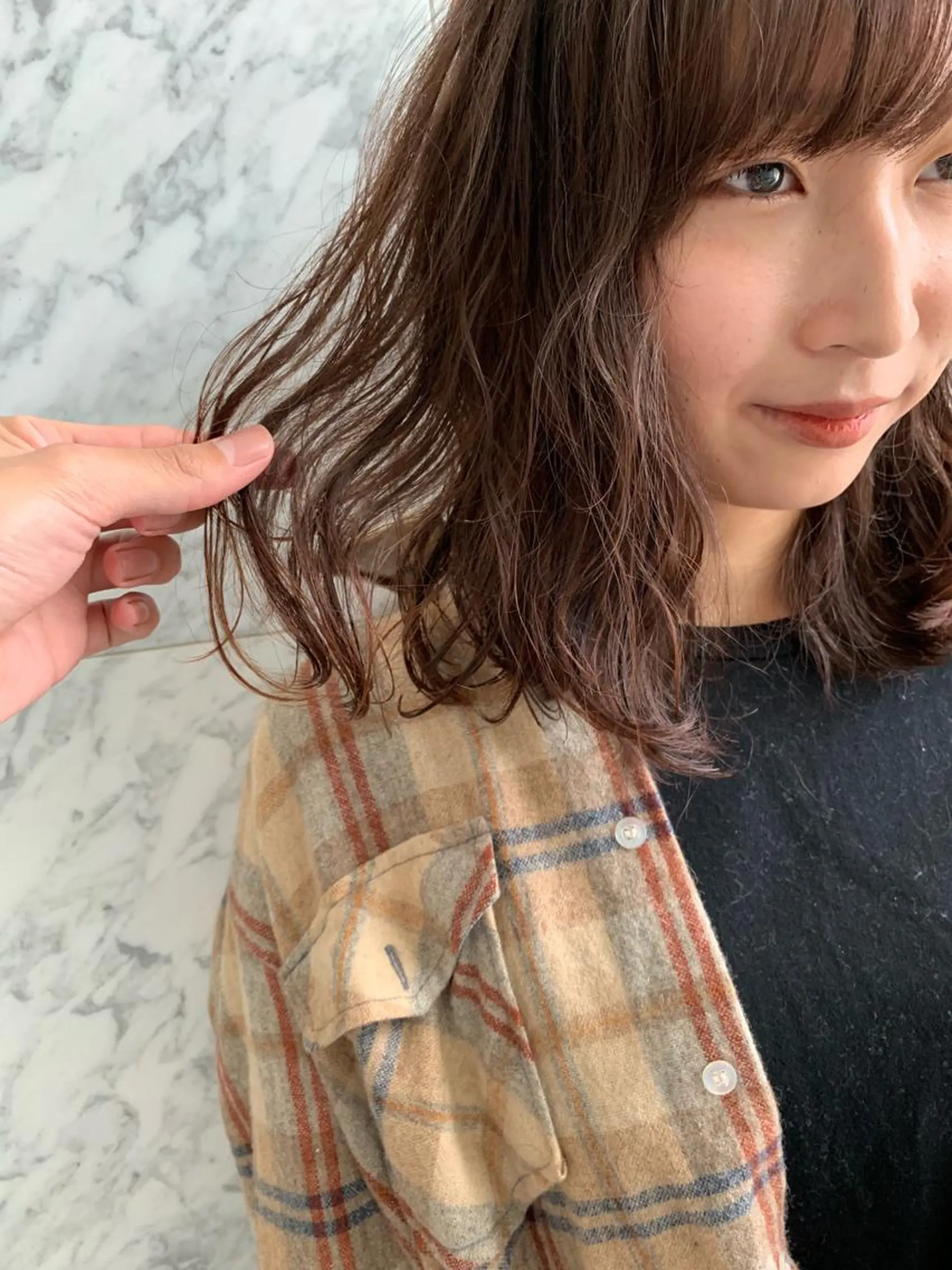 ロング パーマ デジタルパーマ SAKURA 原宿所属・なかの たくみのヘアスタイル