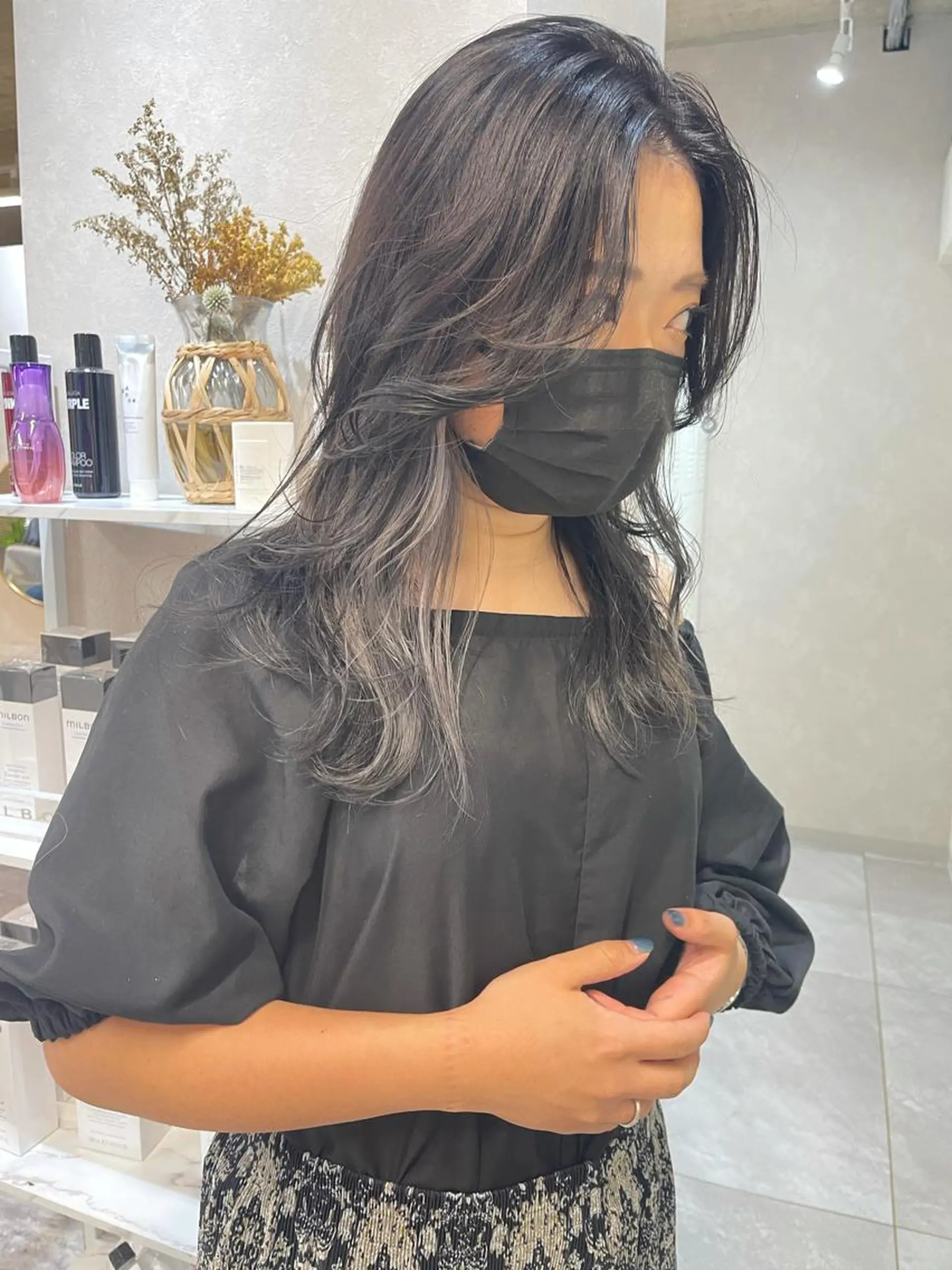 セミロング カラー ヘアアレンジ ヘアカラー Peyp所属・早瀬 裕之のヘアスタイル