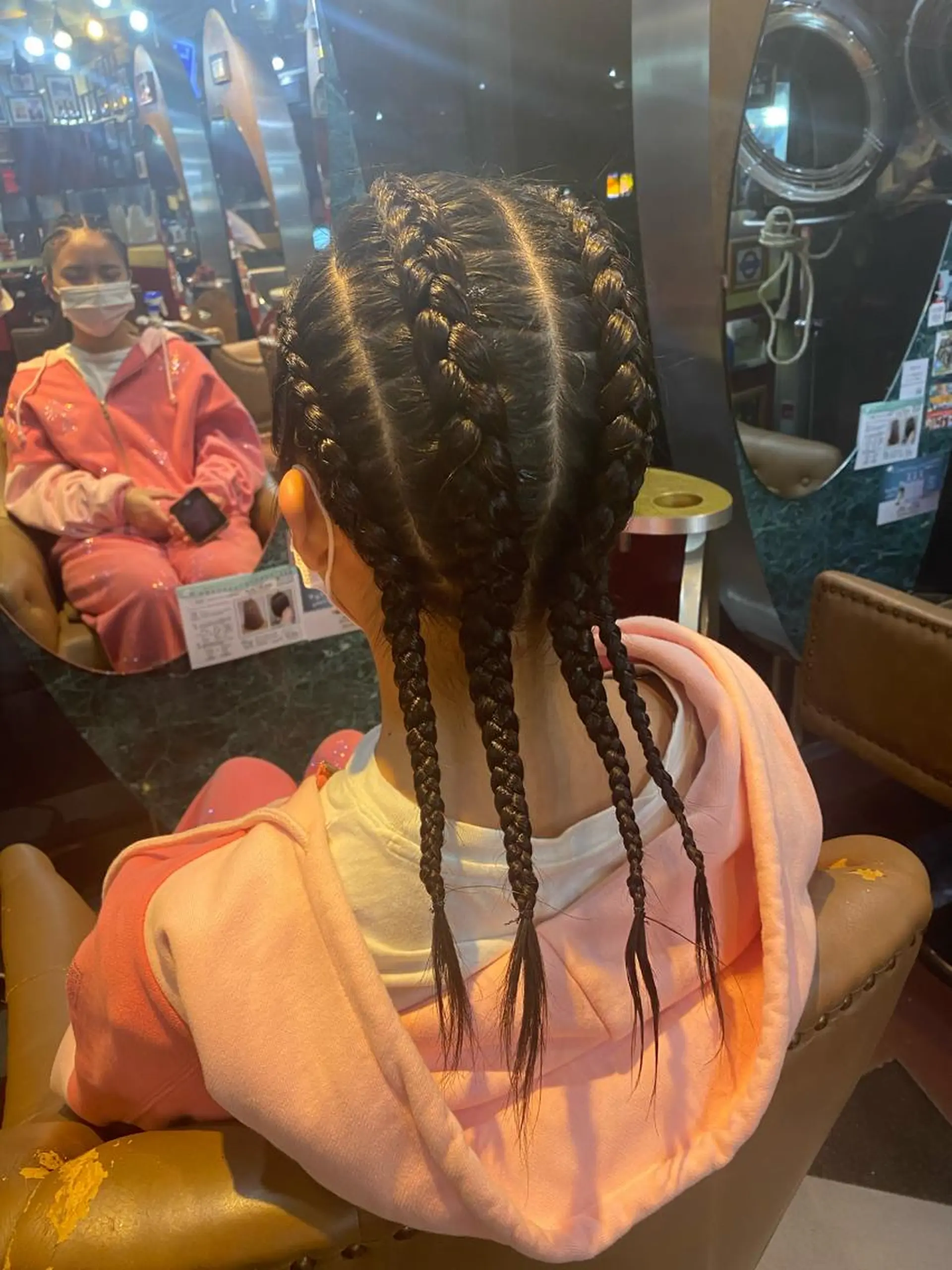 ミディアム ヘアアレンジ 🌈ブリーチ コーンロウ🌈ENOのヘアスタイル