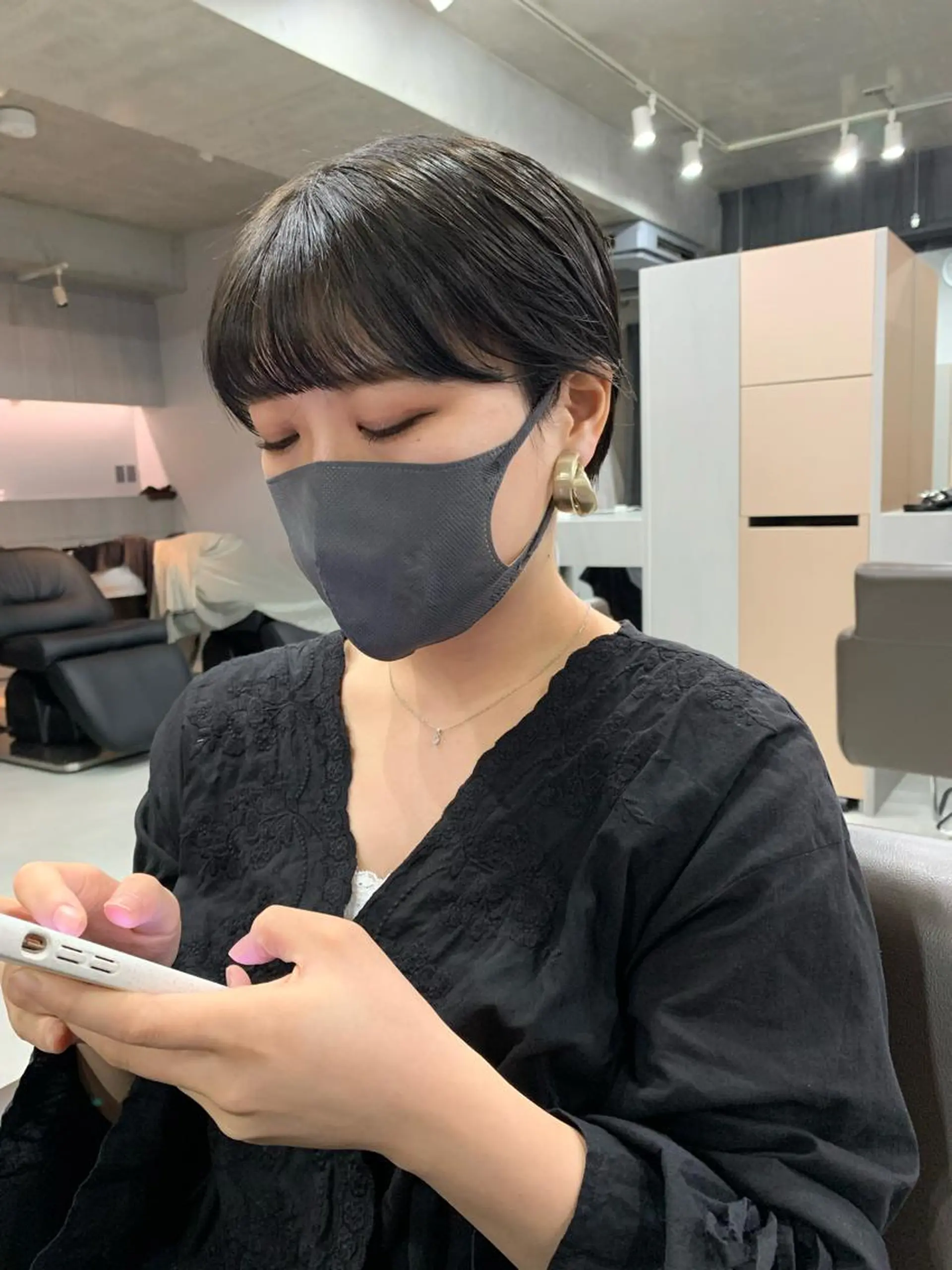 ショート カラー ボブパーマコテ巻き風 パーマNo1深江秀平のヘアスタイル