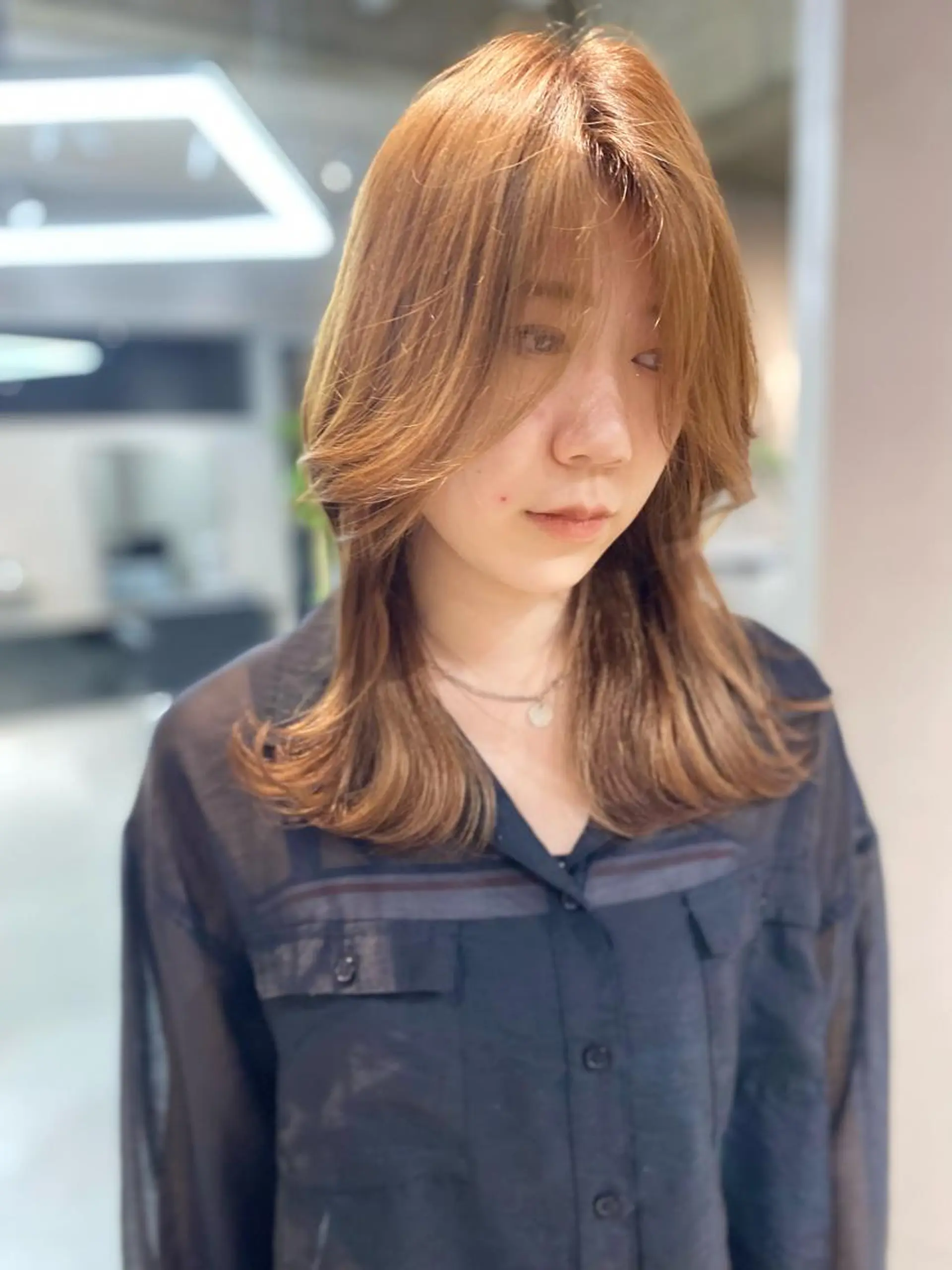 セミロング 23°NADAUN所属・岐阜1番韓国ヘア/ 星羅/23°のヘアスタイル