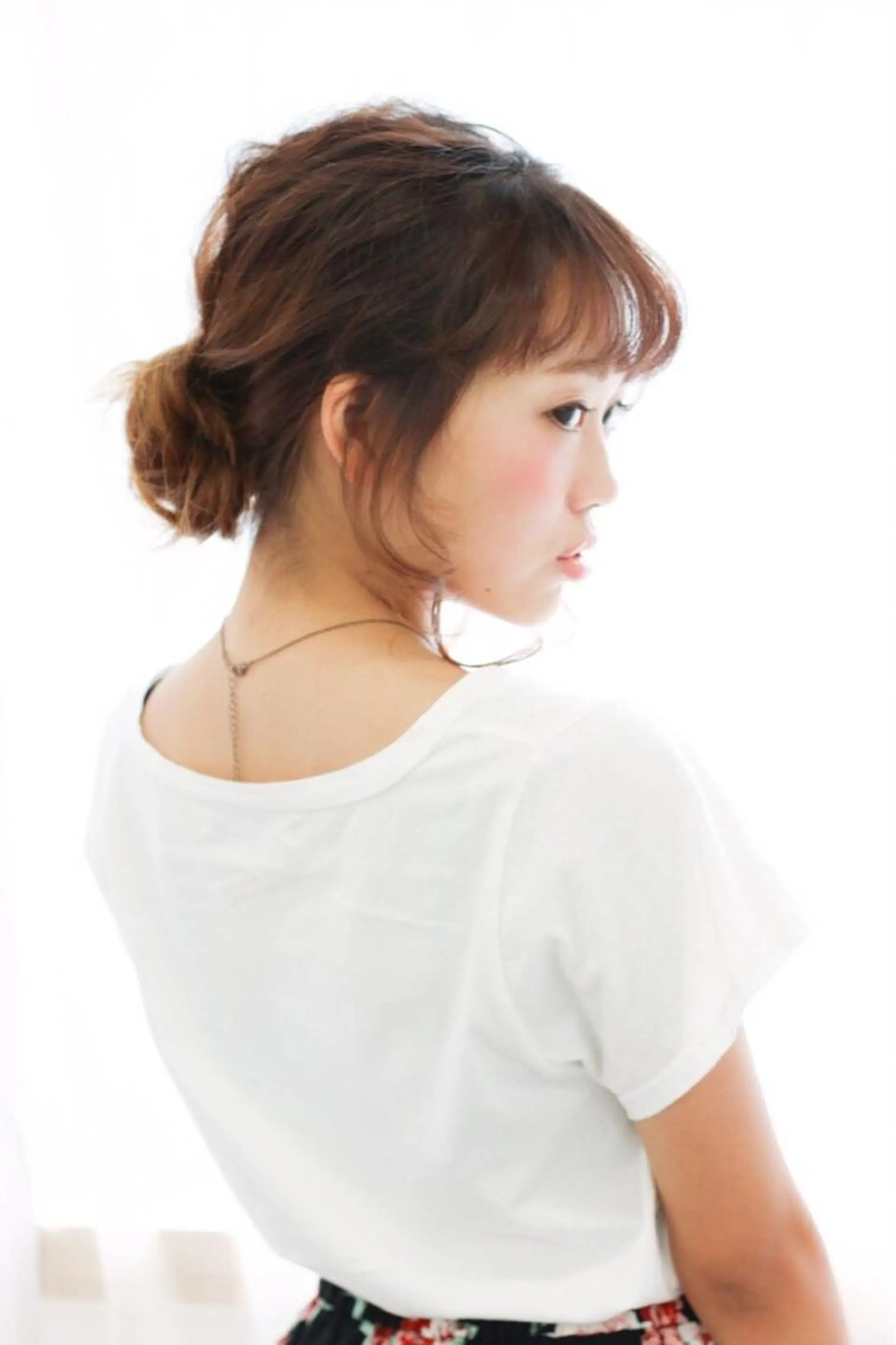 ミディアム カラー パーマ ヘアアレンジ ヘアセット 山北 咲子のヘアスタイル