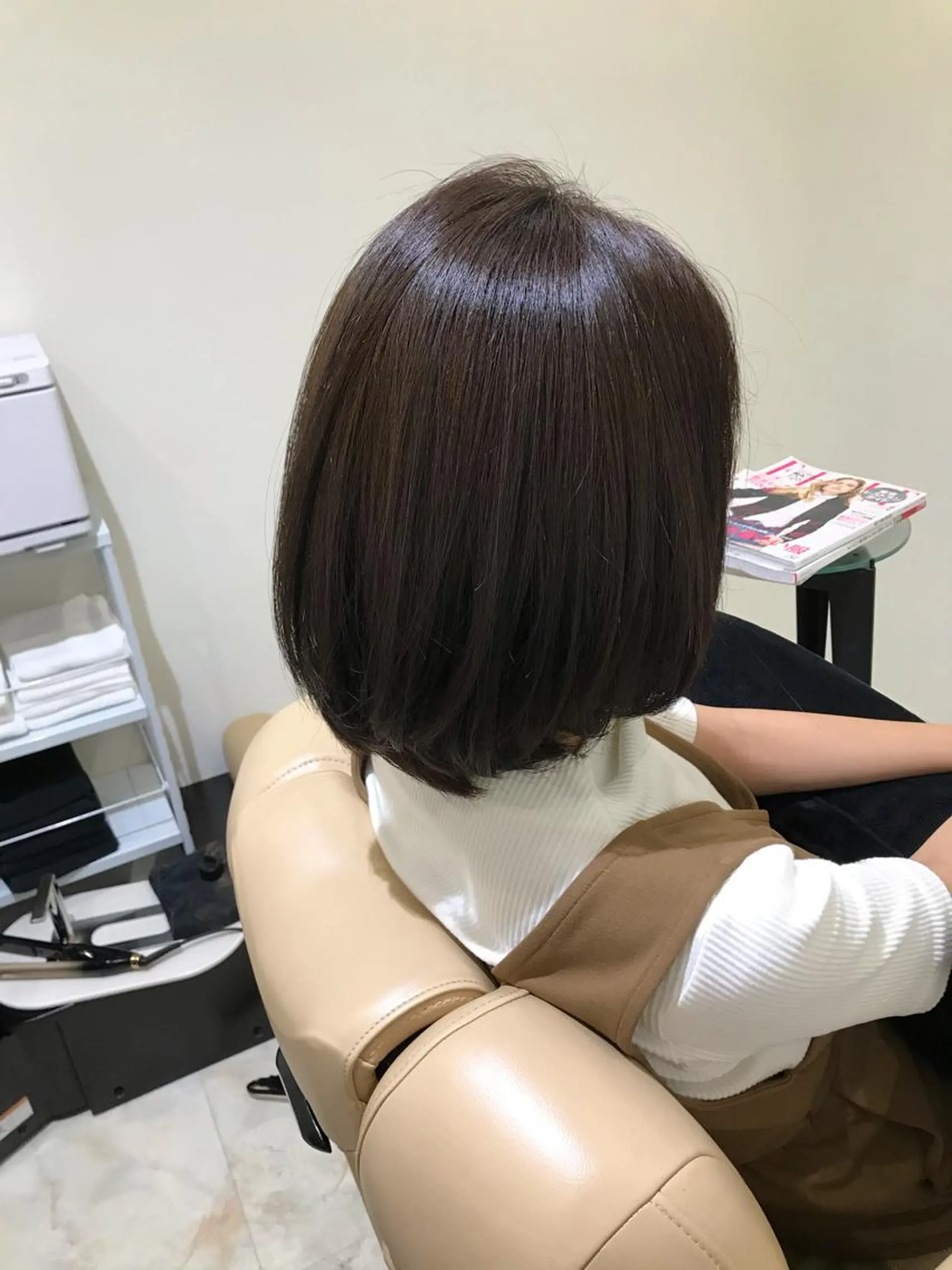 ミディアム カラー ベージュカラー グラデーションカラー モカベージュ ボブ 中村 研介のヘアスタイル