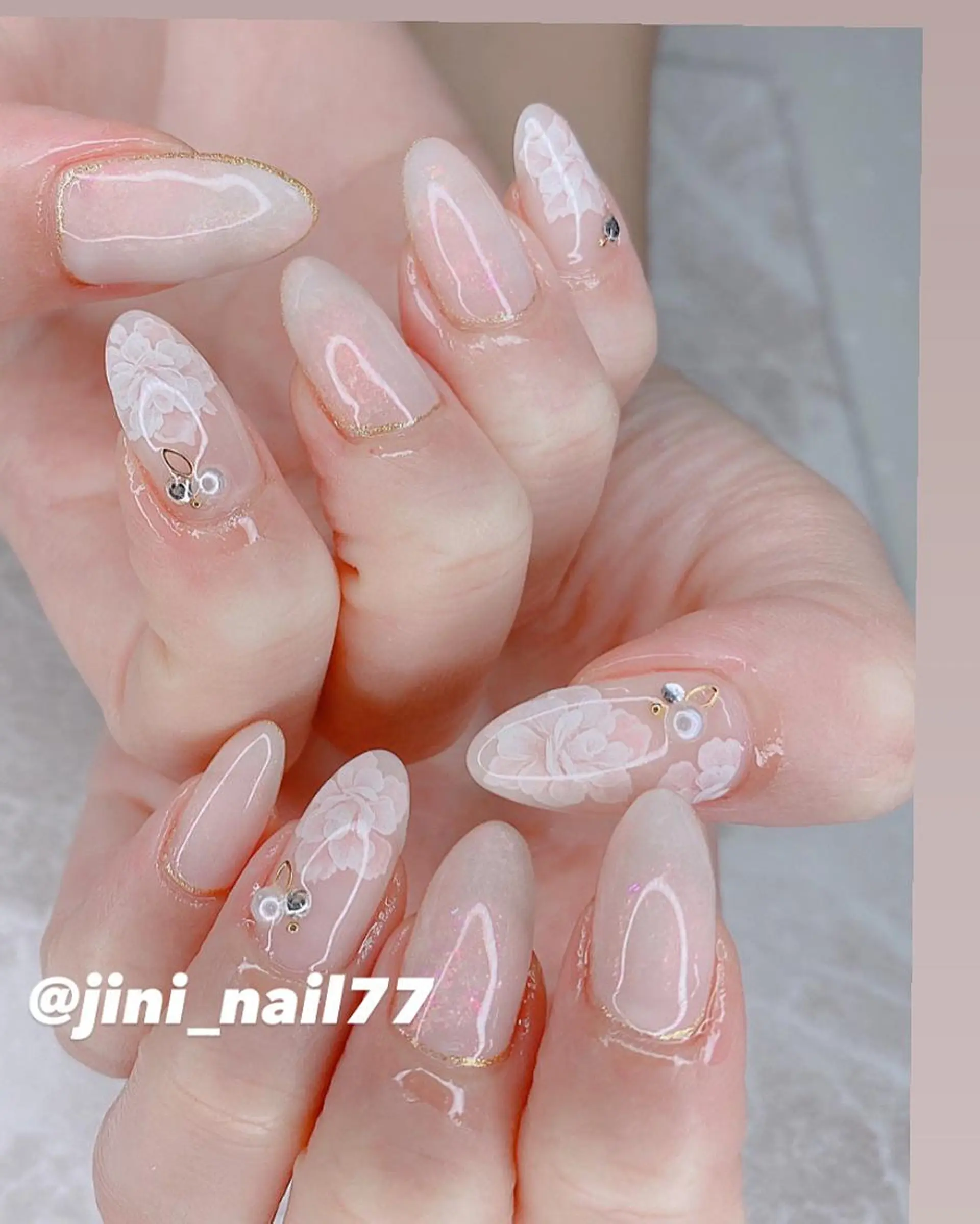 ネイル ブライダルネイル JINI NAIL所属・ジニ ネイルのネイルデザイン