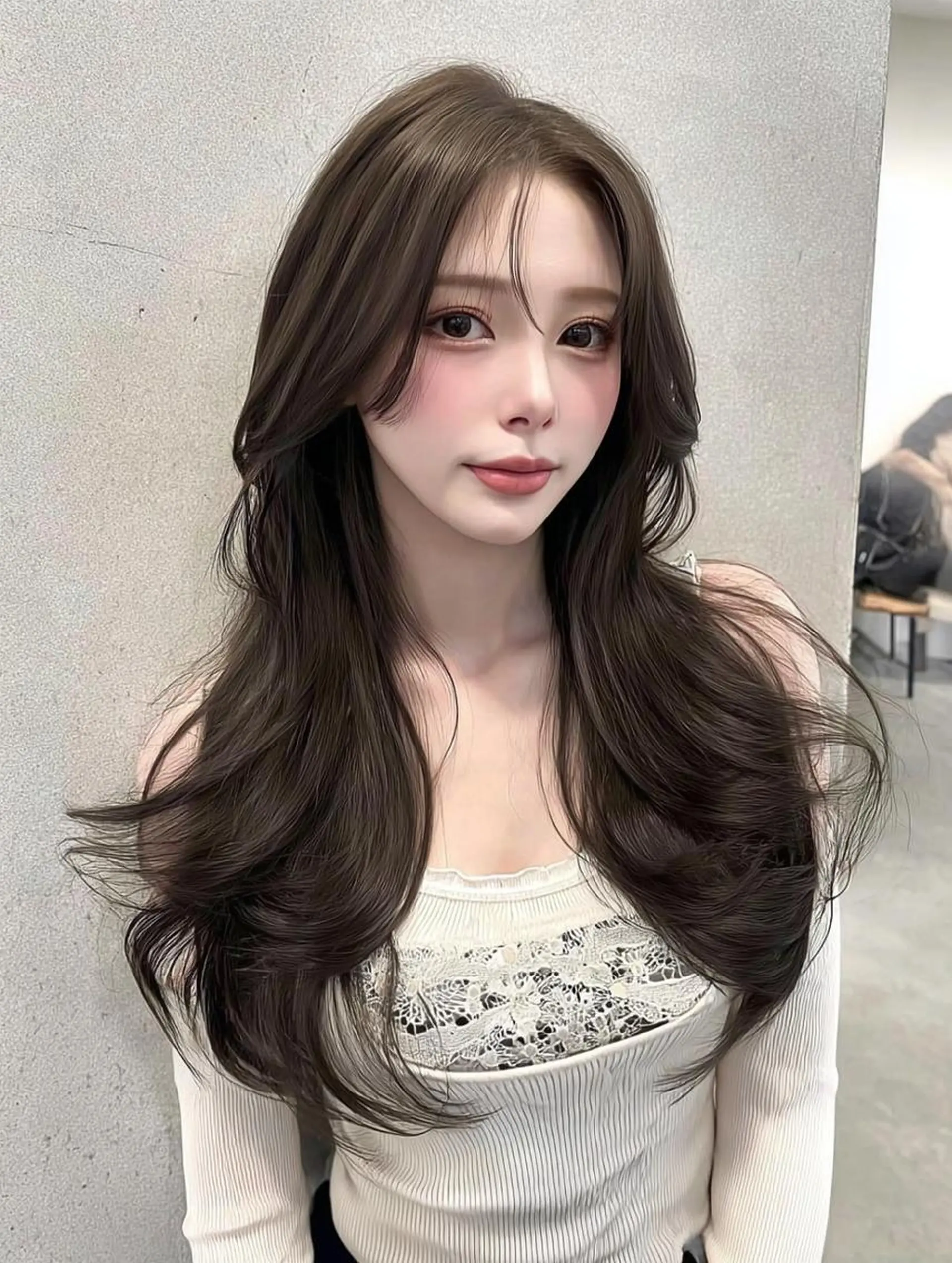 セミロング 髪質改善 似合わせカット 小顔カット トリートメント カット ヘアカラー 透け感カラー得意🎀 りおなのマツエク・マツパデザイン