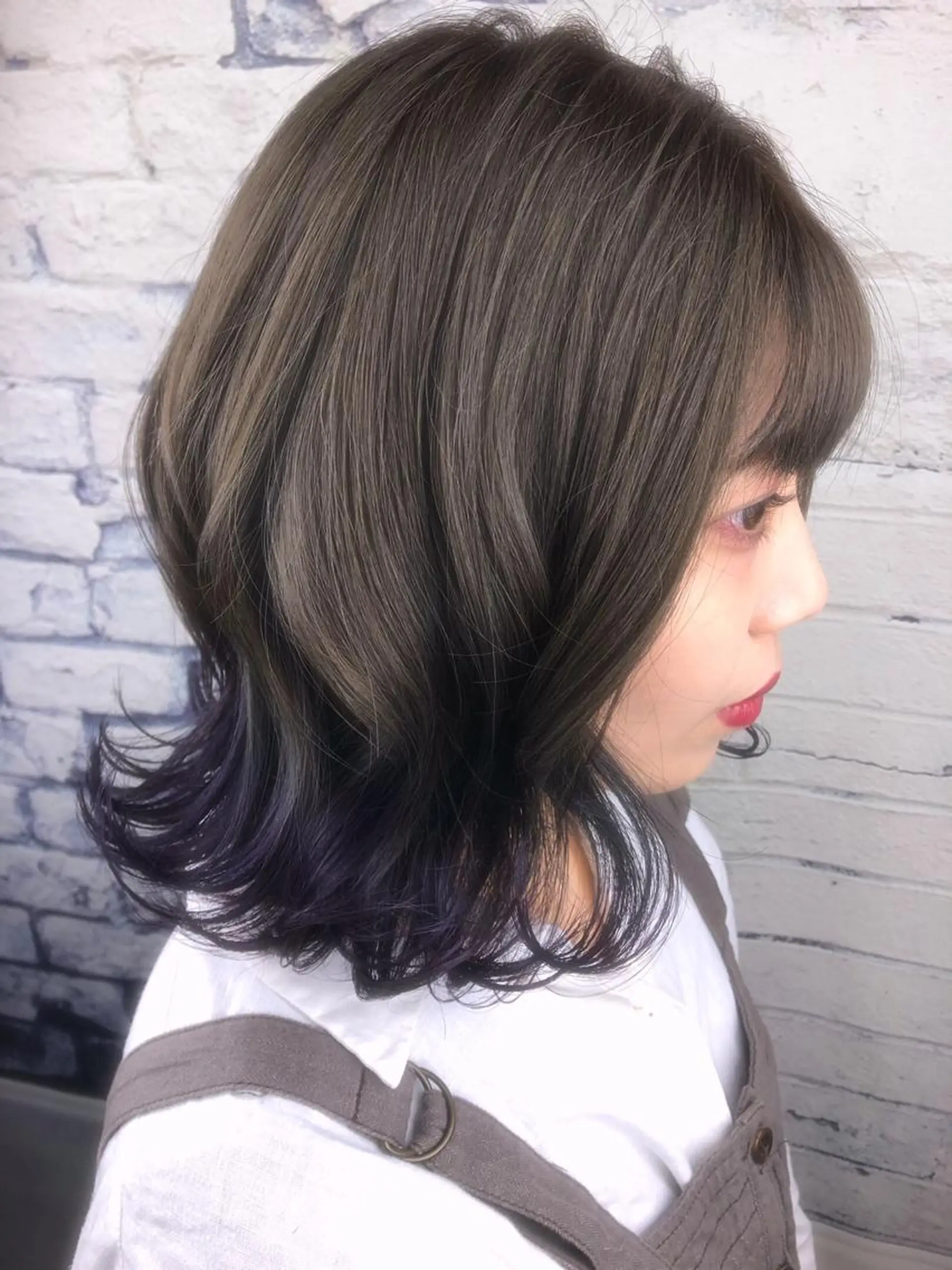 ミディアム パープルカラー ✨Less髪質改善✨ シバタのヘアスタイル