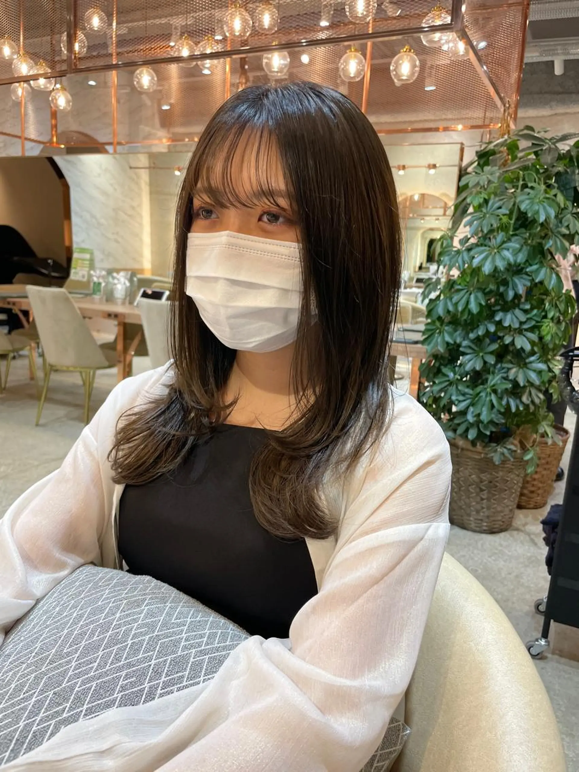 ミディアム レイヤー/韓国ヘア 縮毛矯正🫧鈴木颯のヘアスタイル