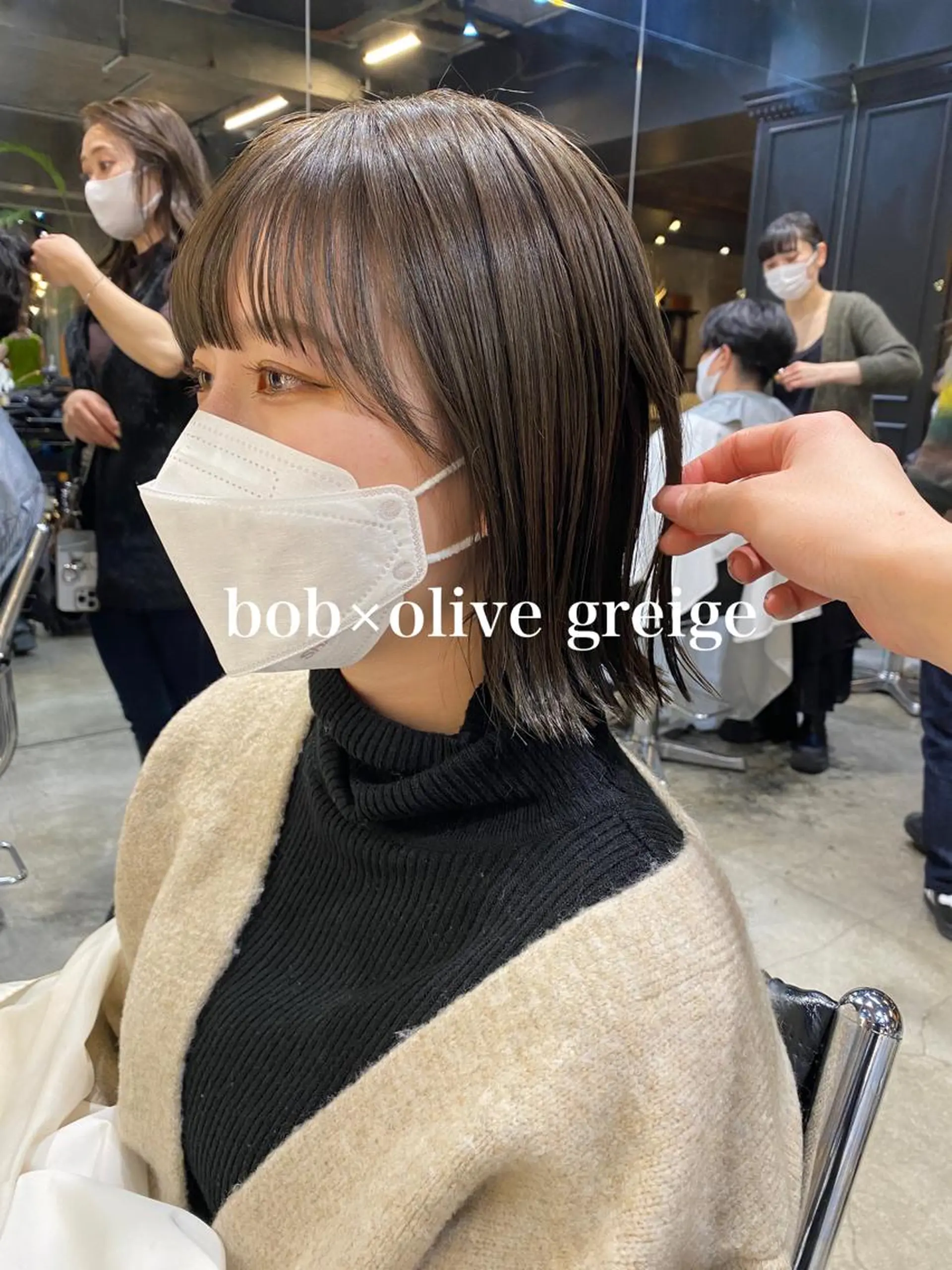 ショート カラー 透明感カラー グレージュ ボブ ◽️モードヘア◽️ SHOUTOのヘアスタイル
