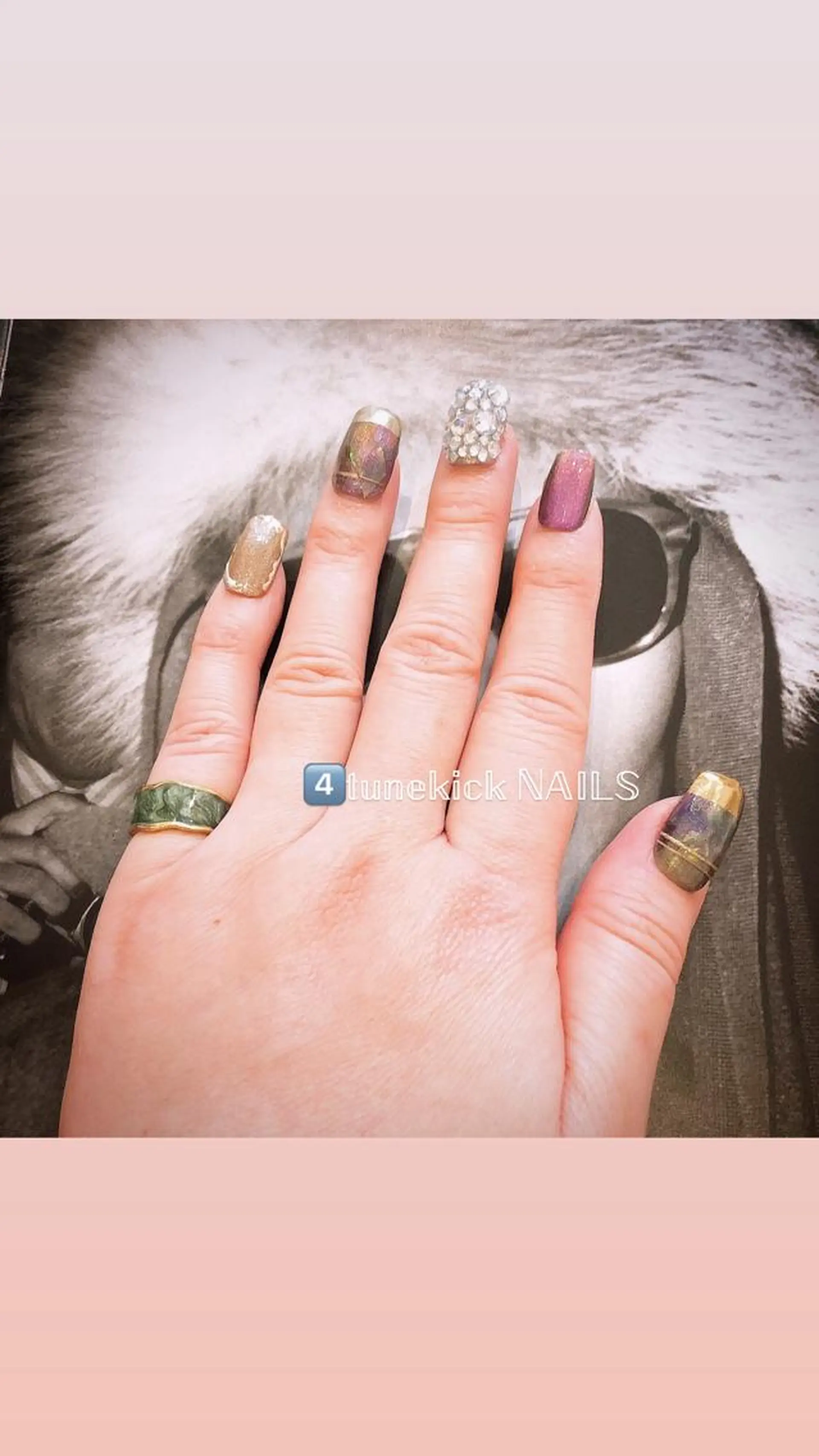 ネイル マグネットネイル ニュアンスネイル 4tunekick NAILS(フォーチュンキックネイルズ)所属・光森 淳子のネイルデザイン