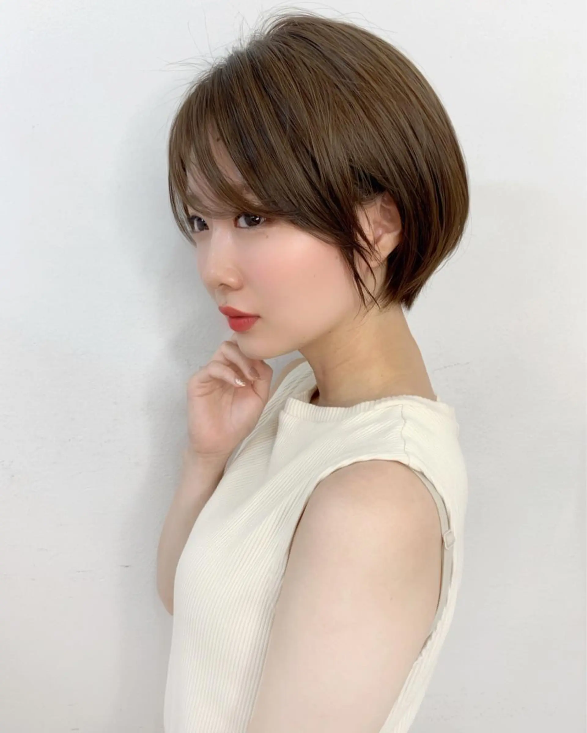 ショート カラー 縮毛矯正/ショート/ レイヤー/畑中正敏のヘアスタイル