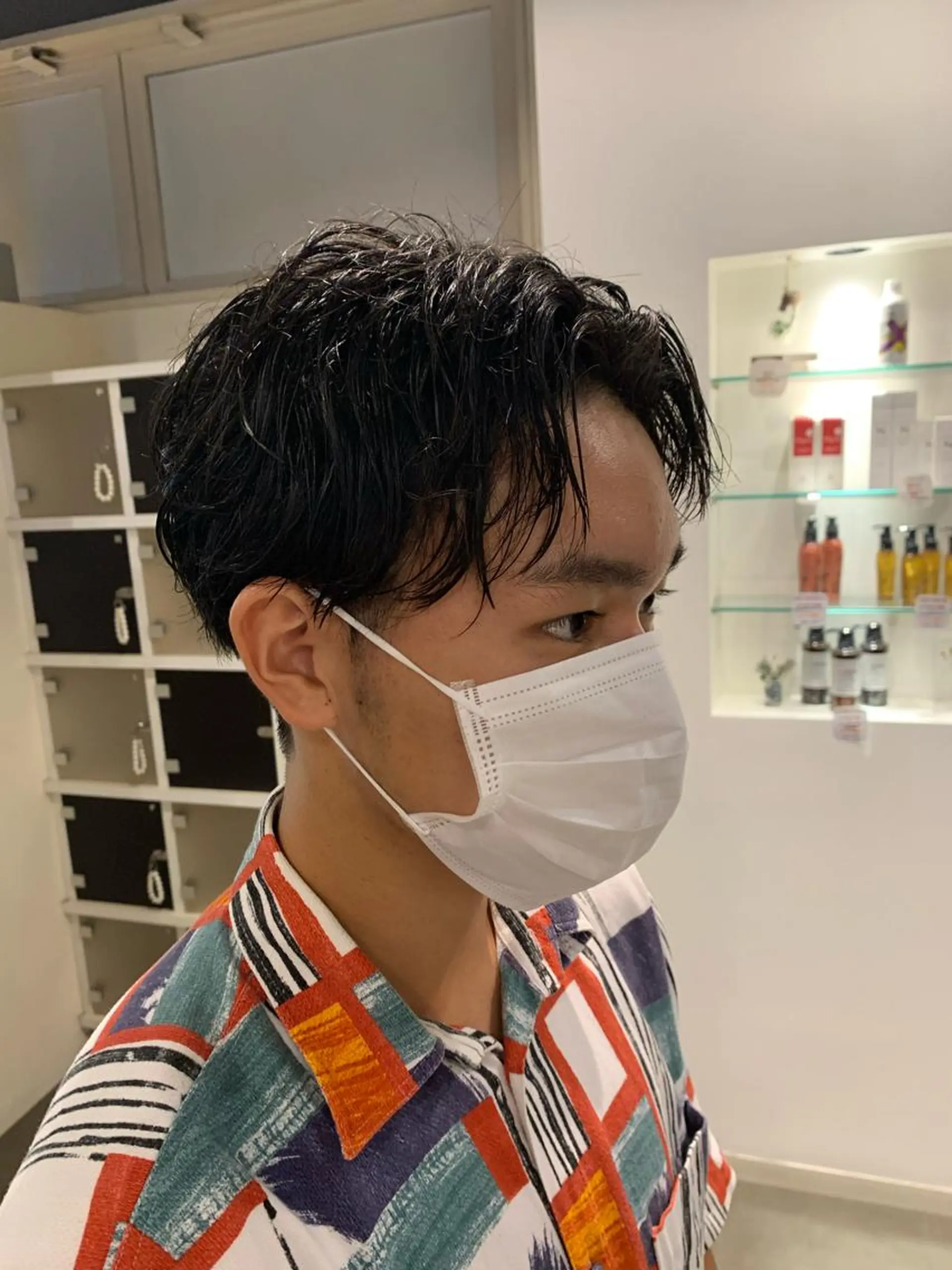 パーマ メンズ センターパート メンズパーマ カット 店長/髪質改善/ ナチュラル/松若　優のヘアスタイル