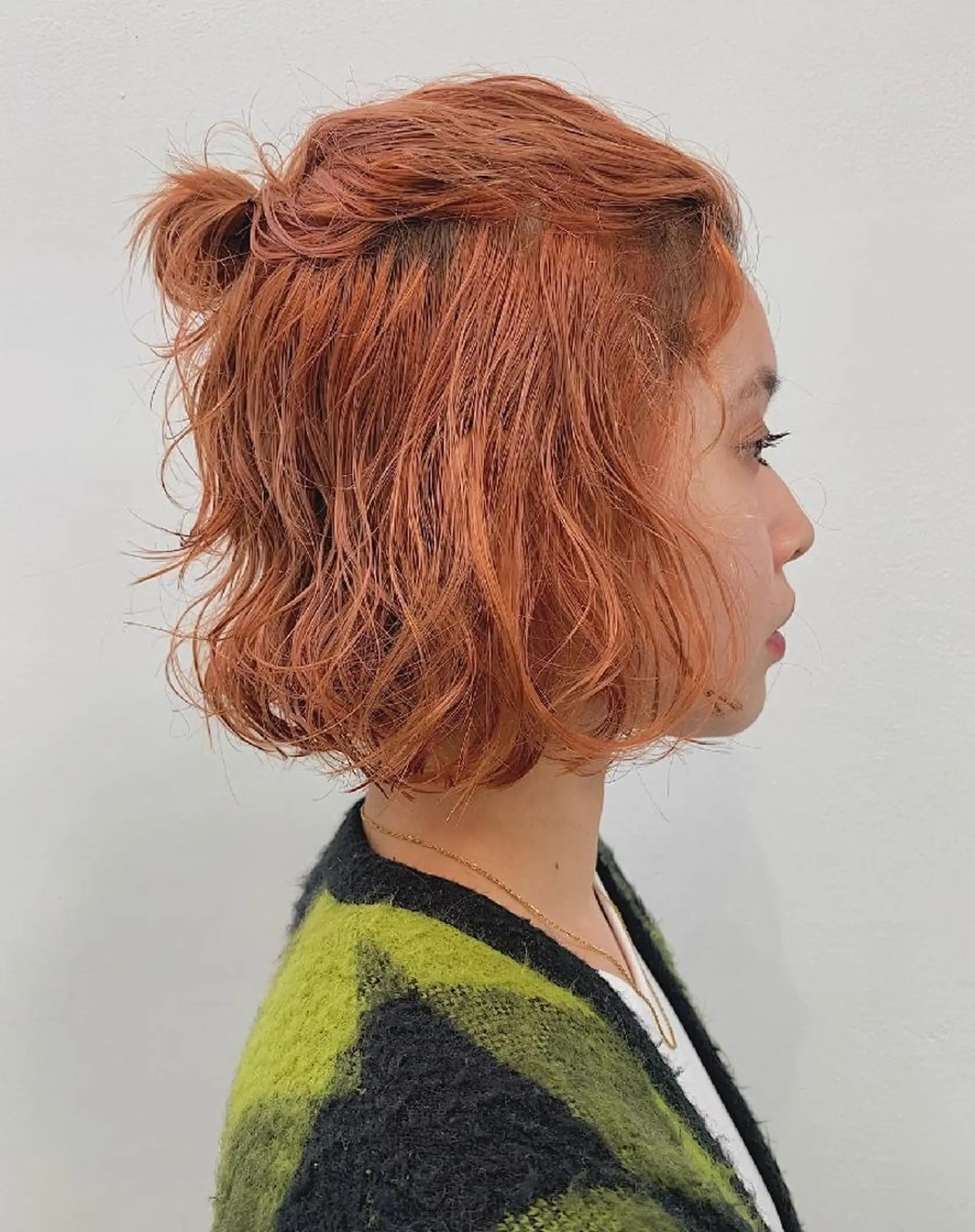 ミディアム ヘアアレンジ ハーフアップ ナチュラル・抜け感 永井　賢三のヘアスタイル