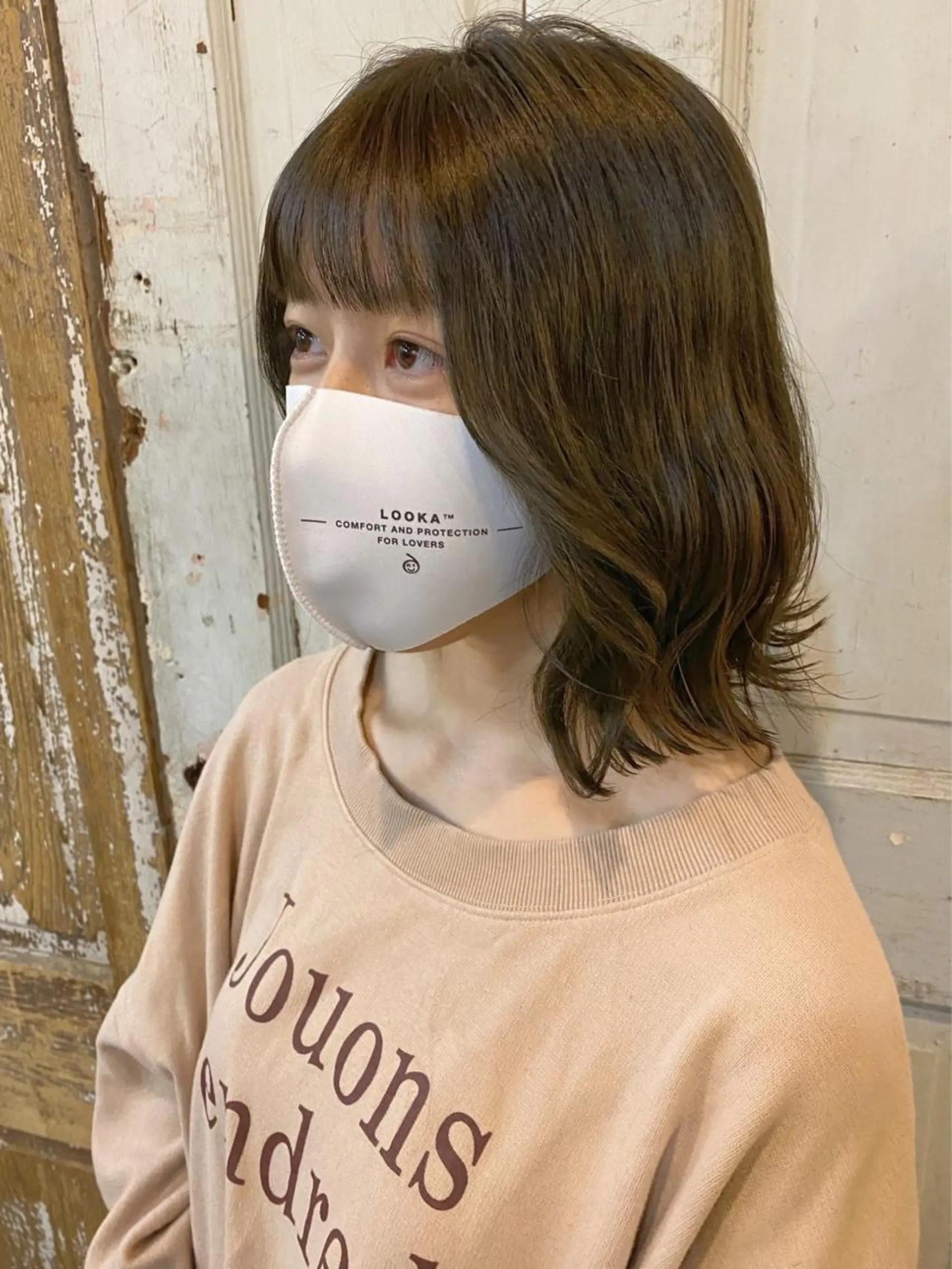 ミディアム カラー グレージュ clomus所属・YUKA艶髪 🌸寛ぎ部屋のヘアスタイル