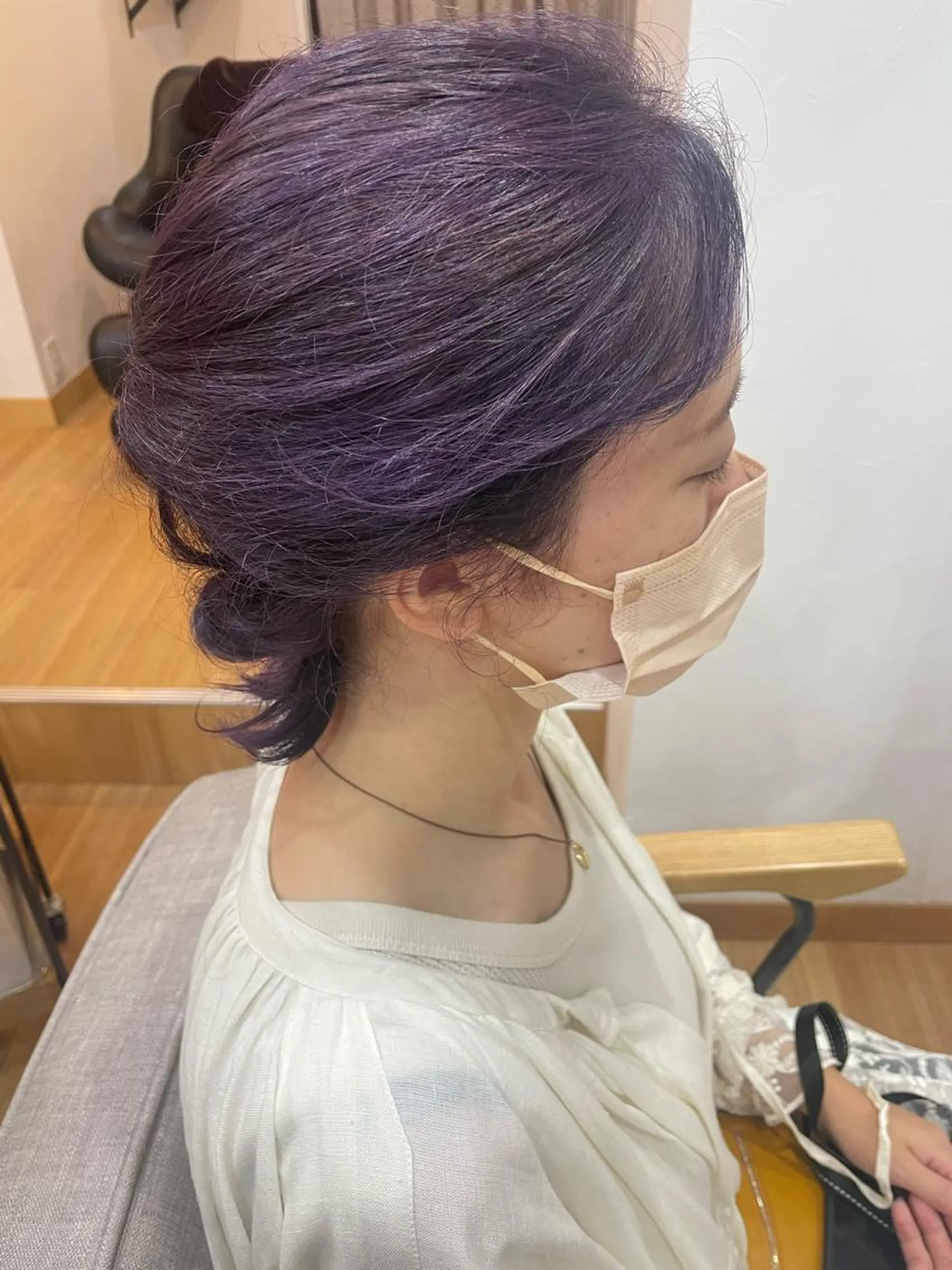 ミディアム カラー ヘアアレンジ バイオレットカラー Era Hatsuneのヘアスタイル