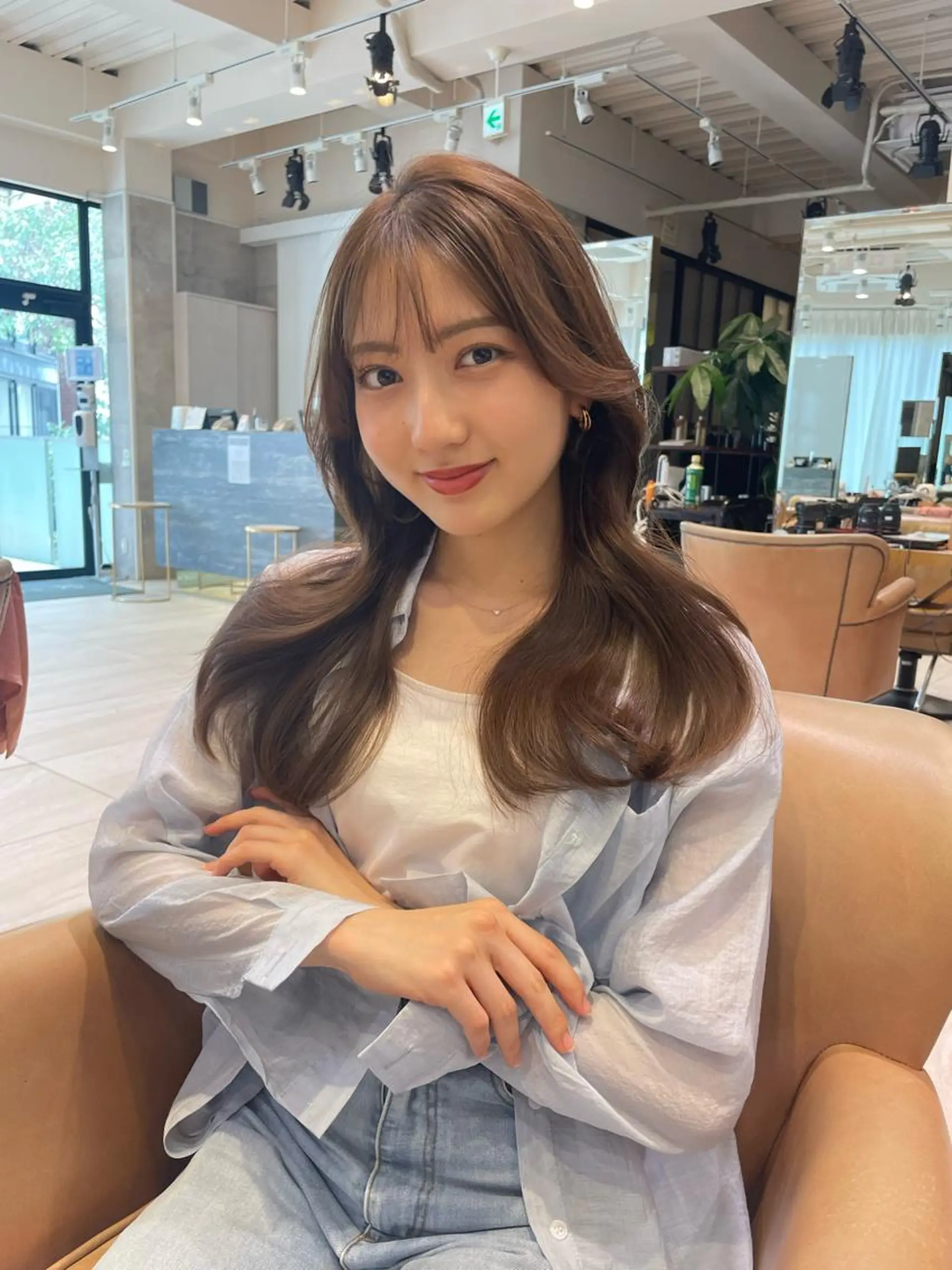 ロング カット ヘアカラー 韓国🇰🇷透明感 ERIのヘアスタイル