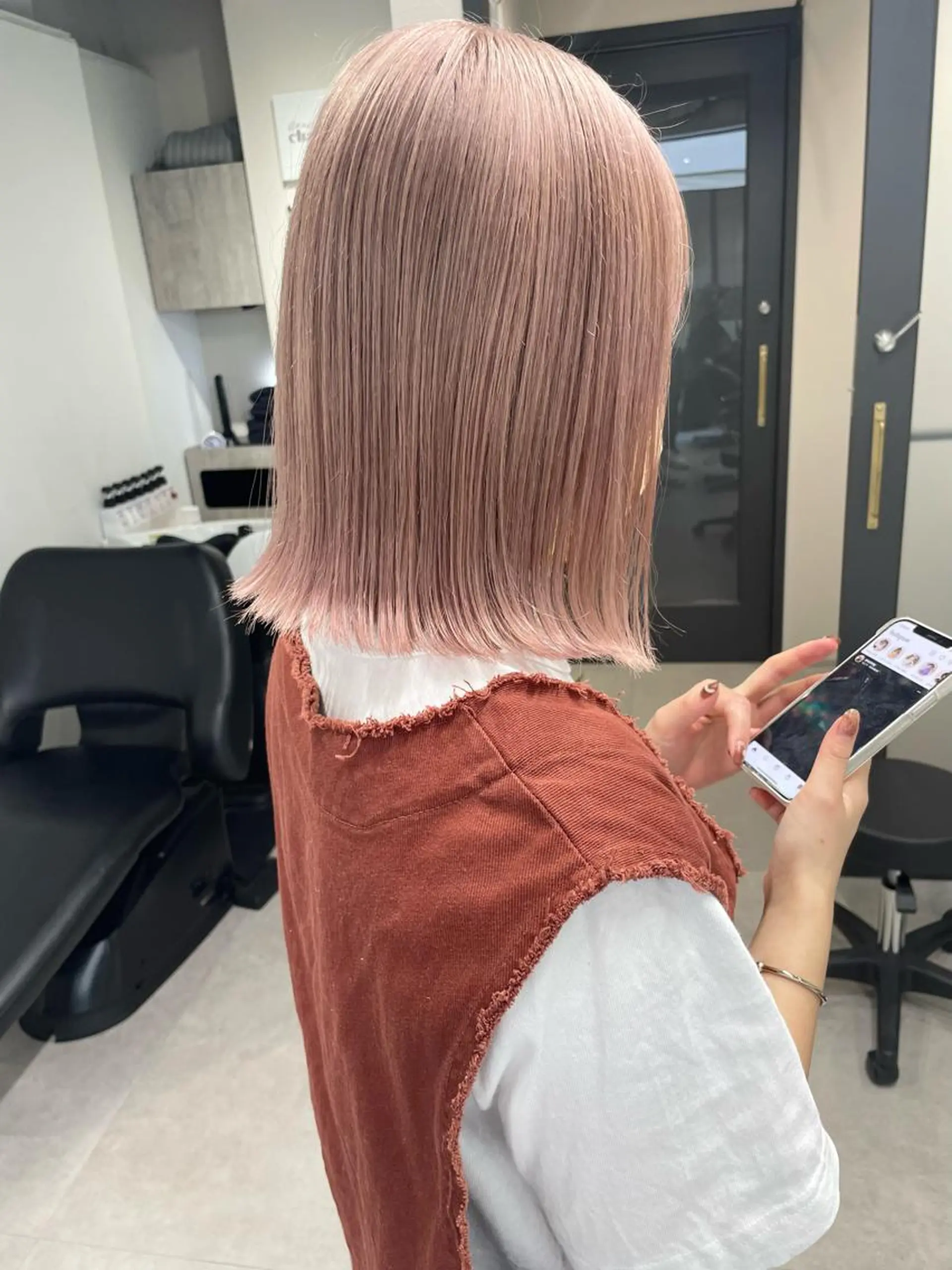 ミディアム カラー カット ヘアカラー 髪質改善will hairdesignのヘアスタイル