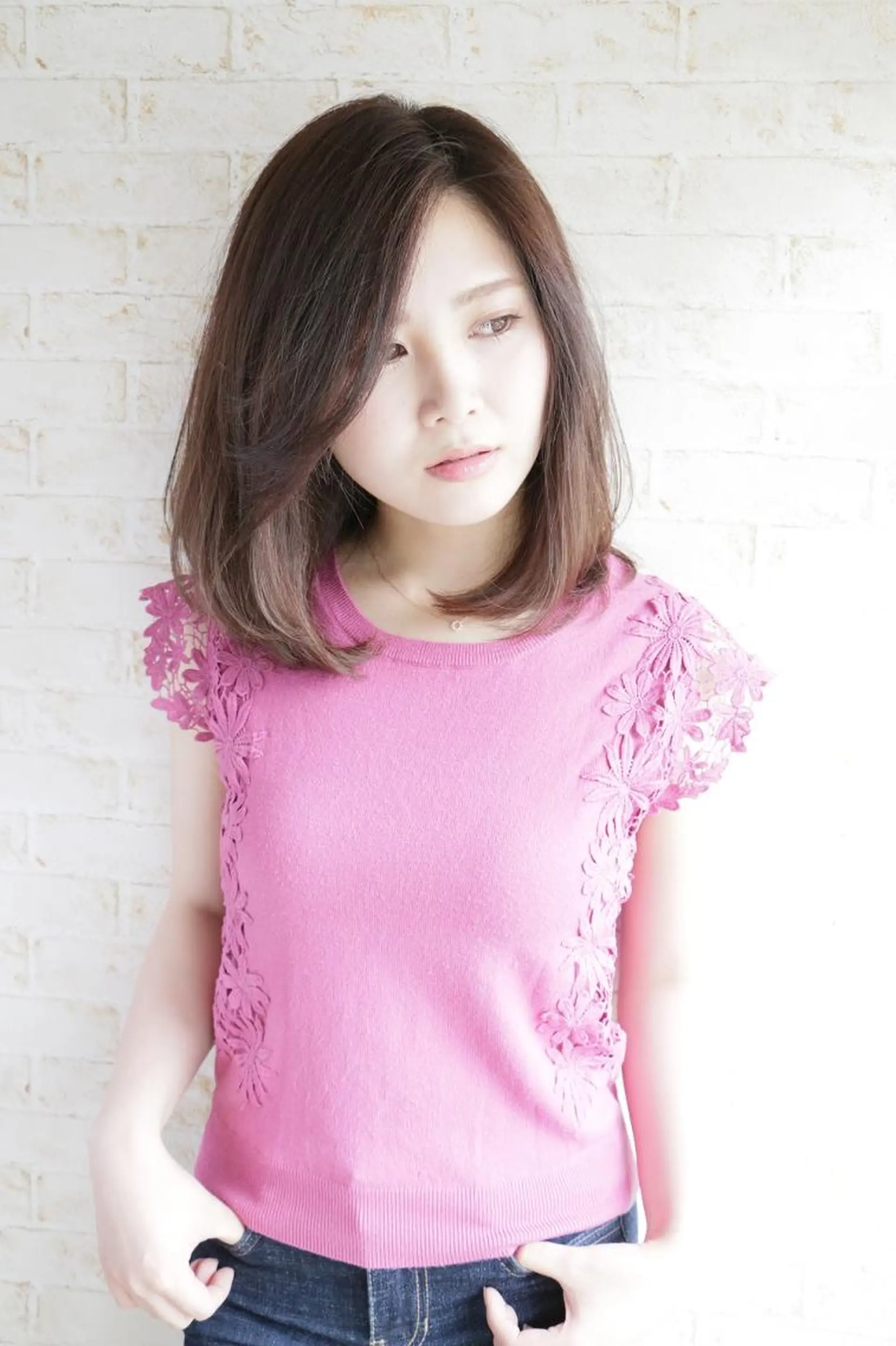 ミディアム 角 大輔のヘアスタイル