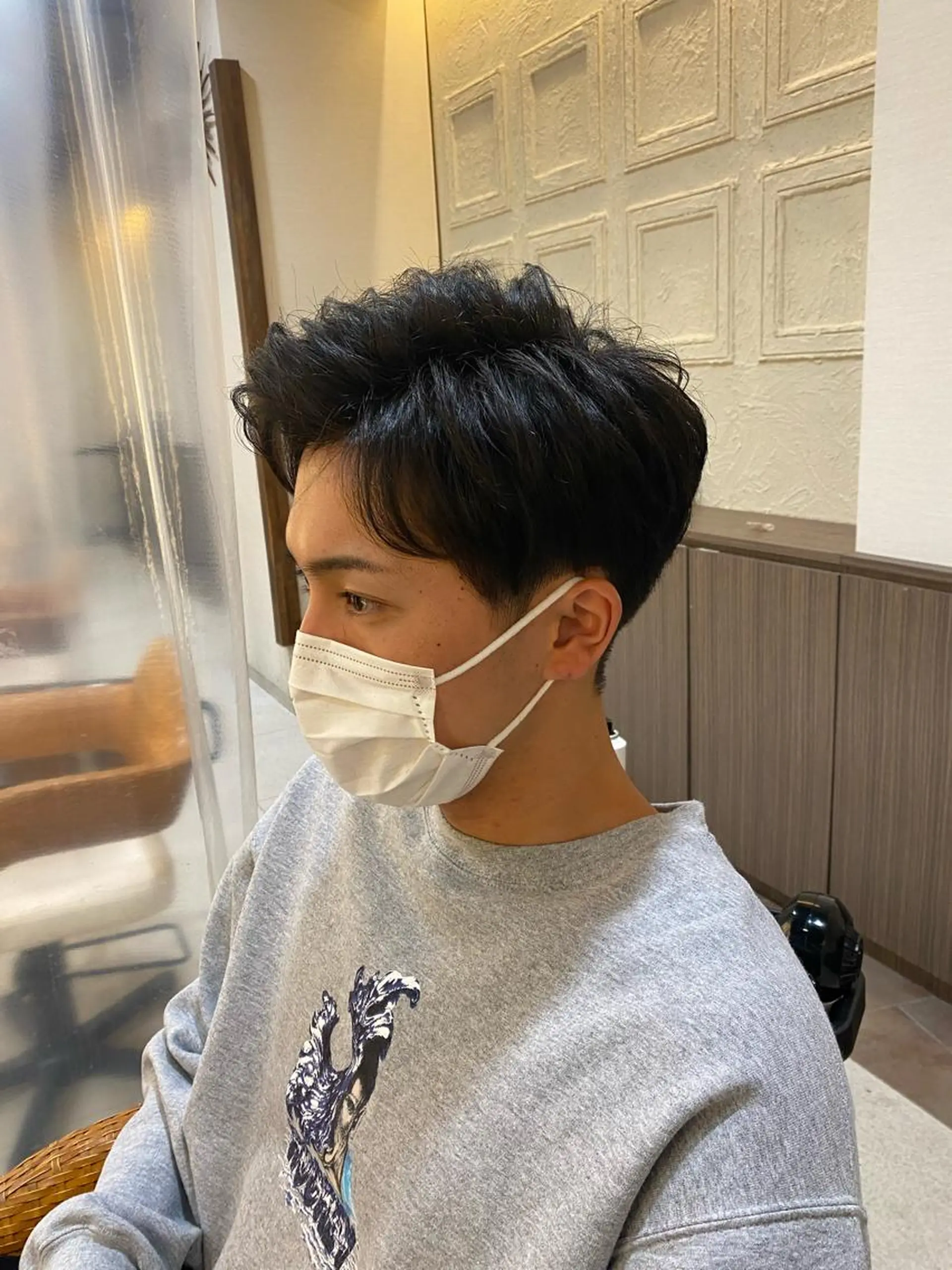 メンズ アップバング 佐野 太河のヘアスタイル