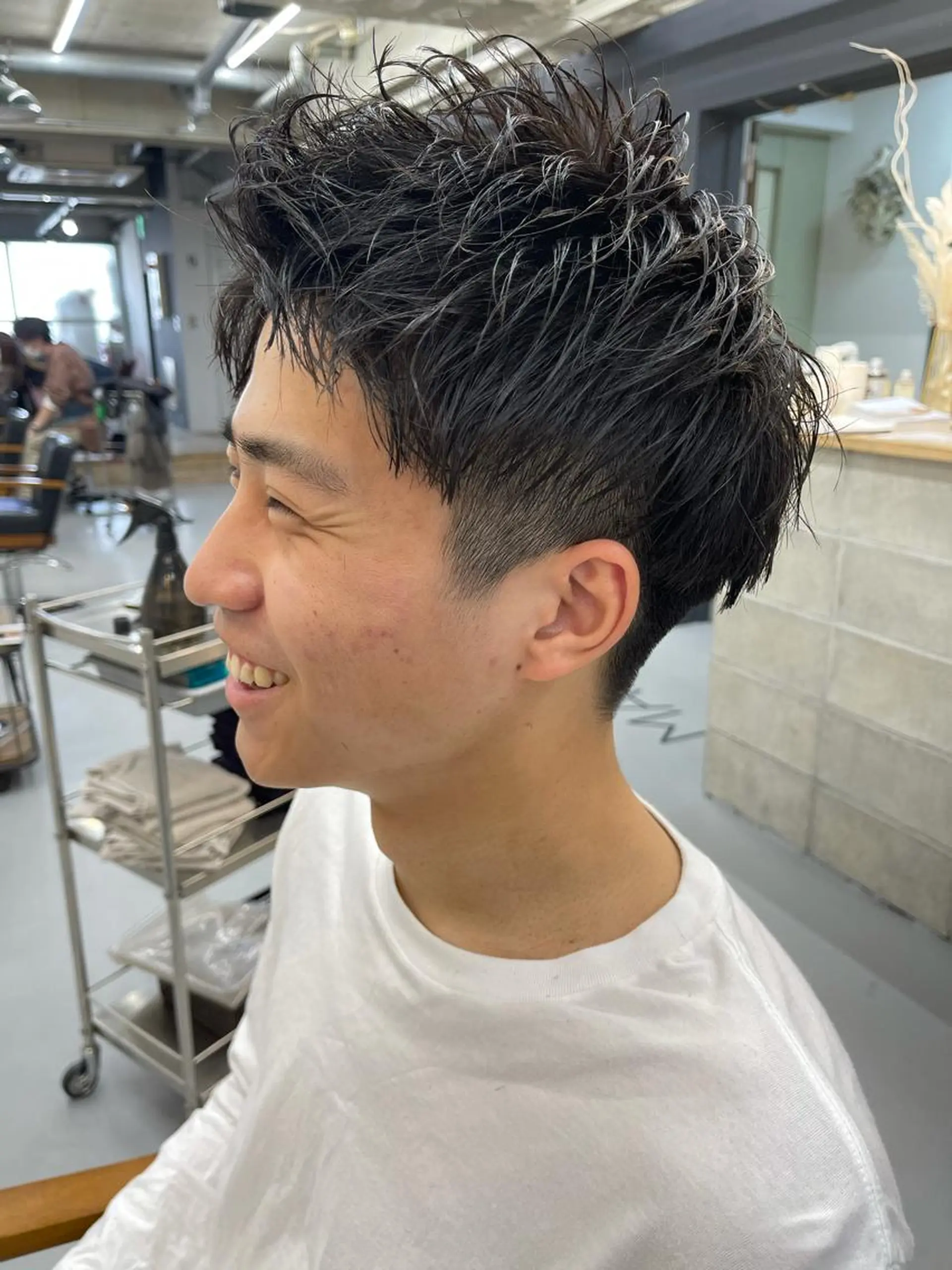 メンズ カット 森本裕/オーナー/ スパイラルパーマのヘアスタイル
