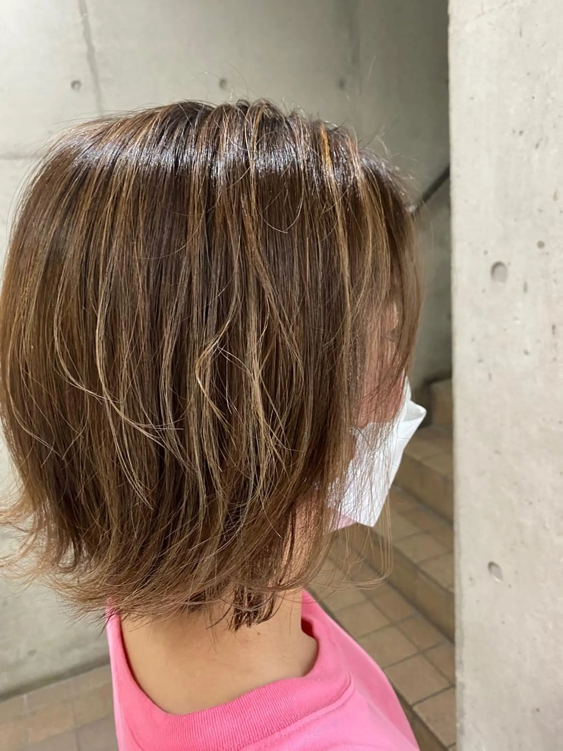 ミディアム カラー ブリーチ ケアブリーチ ヘアカラー トリートメント 田中 アキオのヘアスタイル