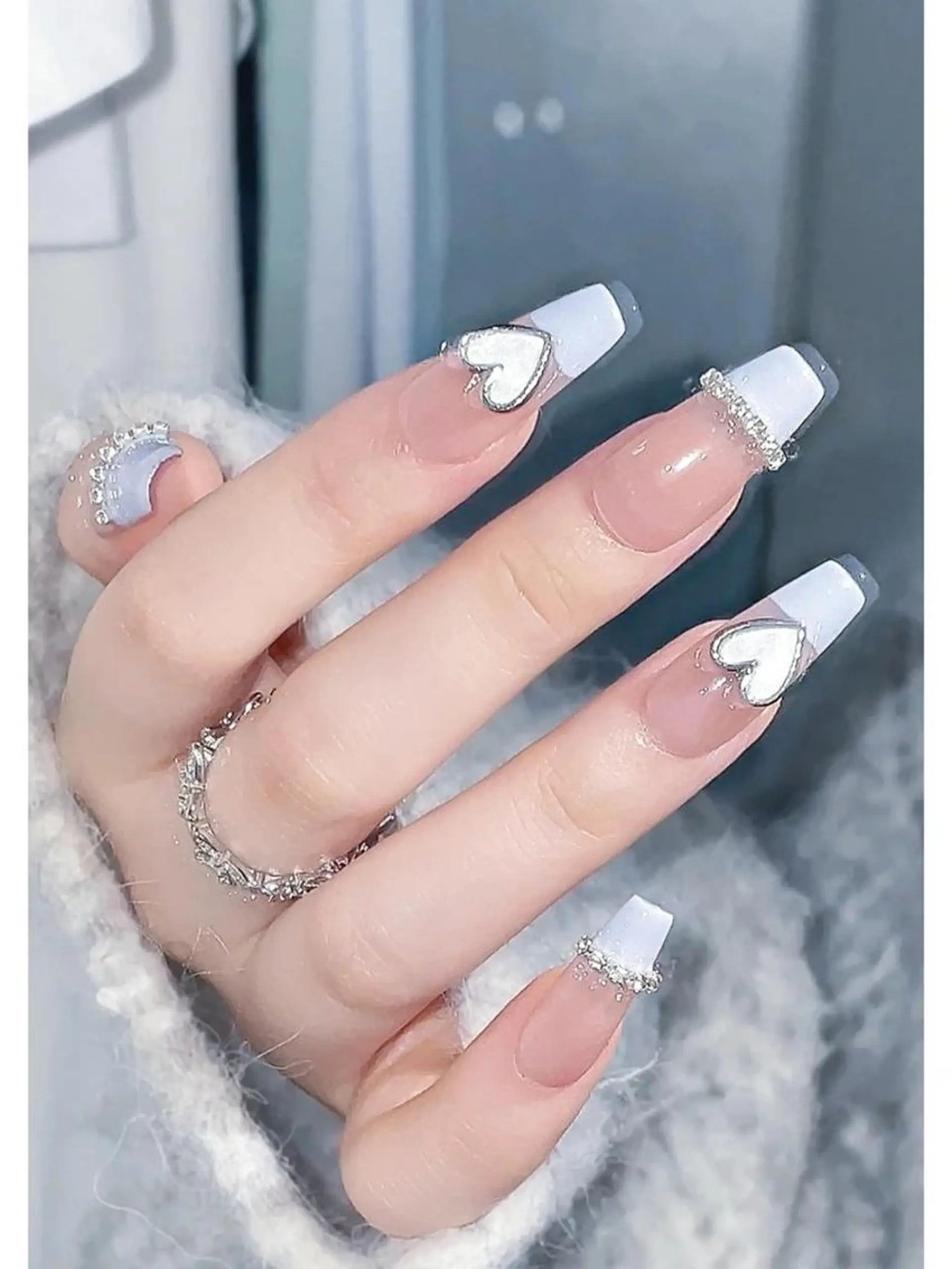 ネイル ネイリストゆか💅 長さだし、深爪矯正のネイルデザイン