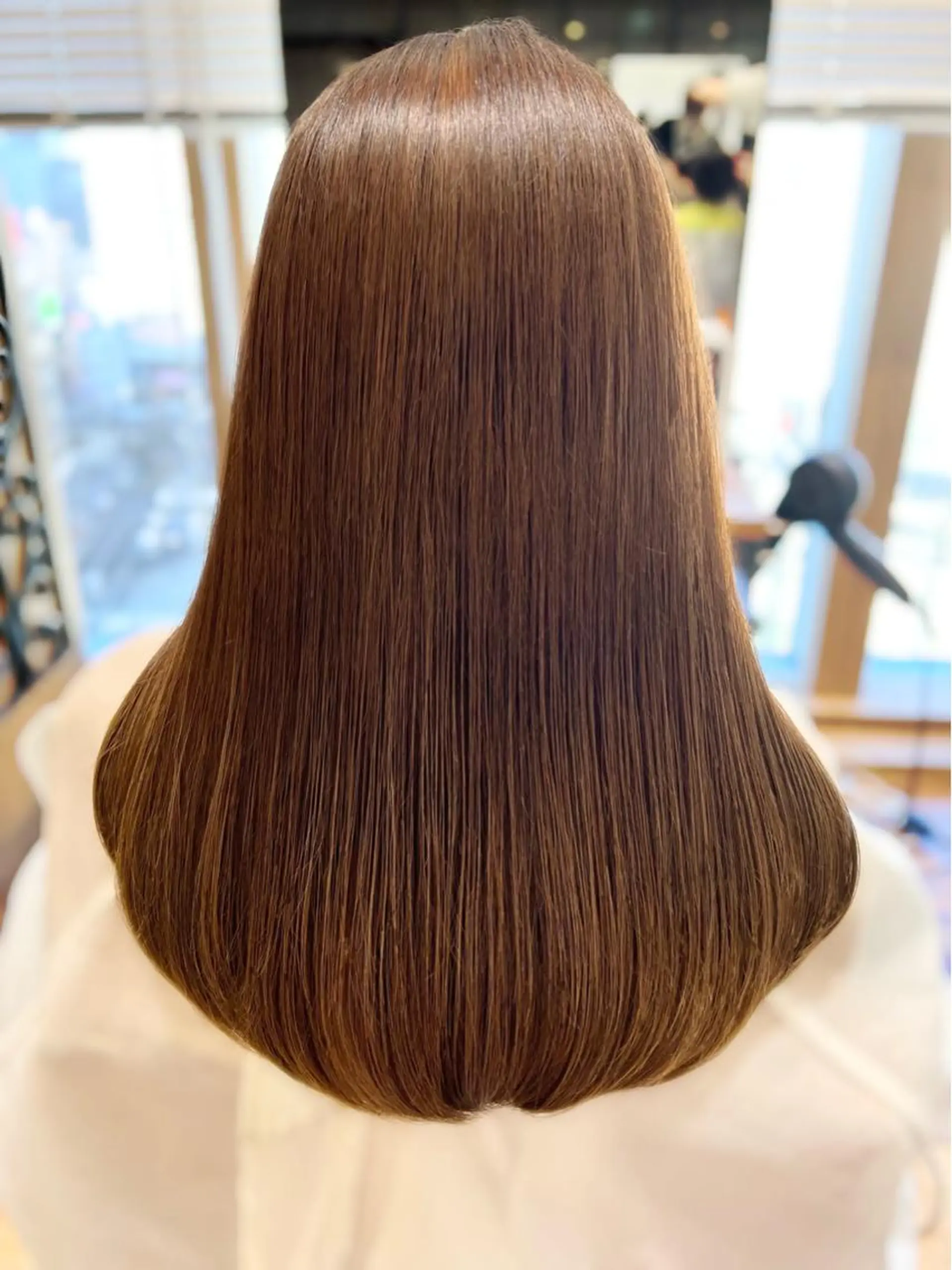 セミロング カラー パーマ 黒髪 ブリーチ ブリーチなしカラー 伸ばしかけ 髪質改善 美髪ヘッドスパ🫧 西山紗奈江💆‍♀️のヘアスタイル