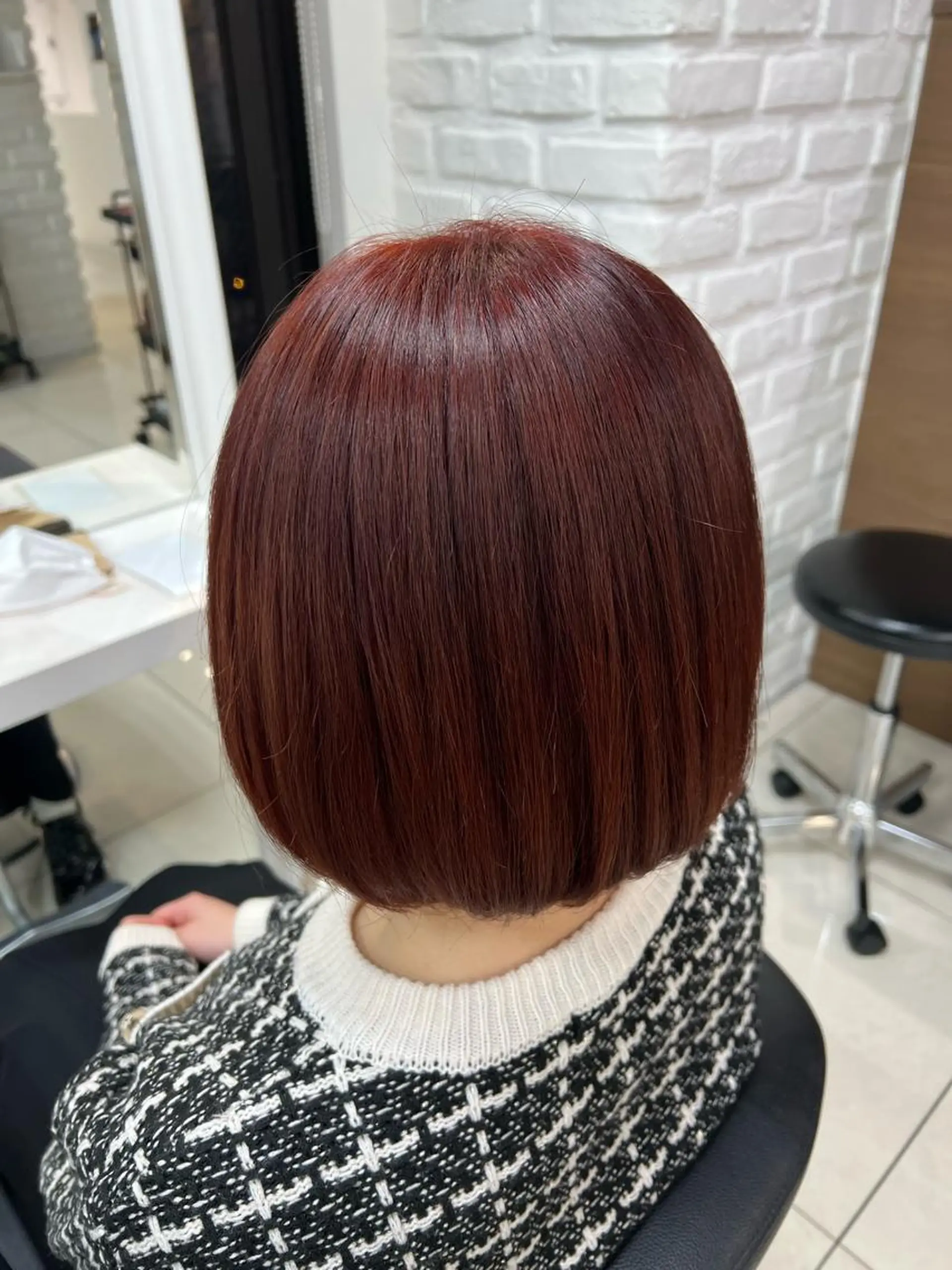 ミディアム カラー ボルドーカラー ヘアカラー トリートメント 【暖色カラー特化】 中山由梨のヘアスタイル