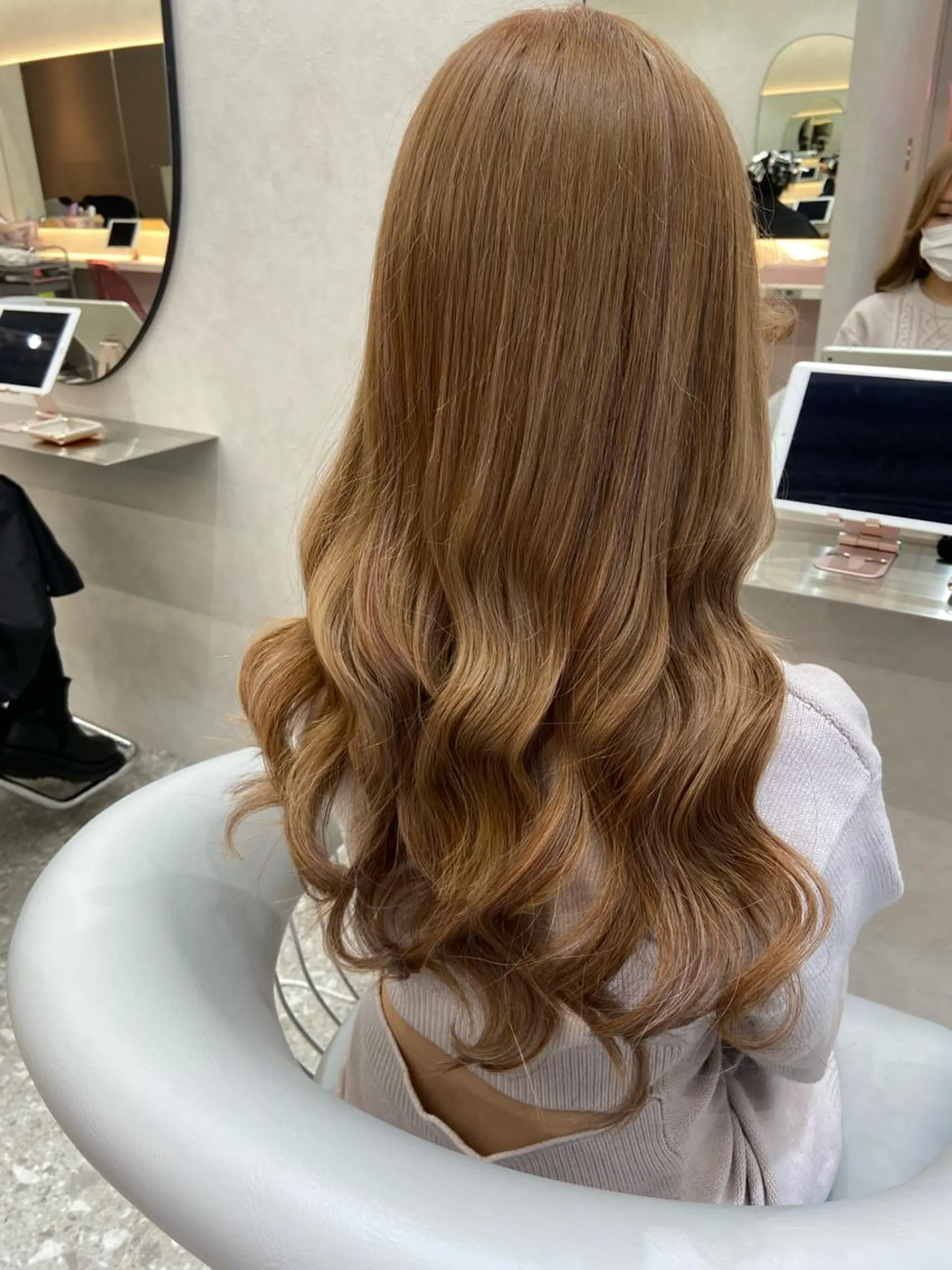 ロング シールエクステ エクステ 韓国風ヘア 新宿/韓国ヘア 中明度カラー/かやのヘアスタイル