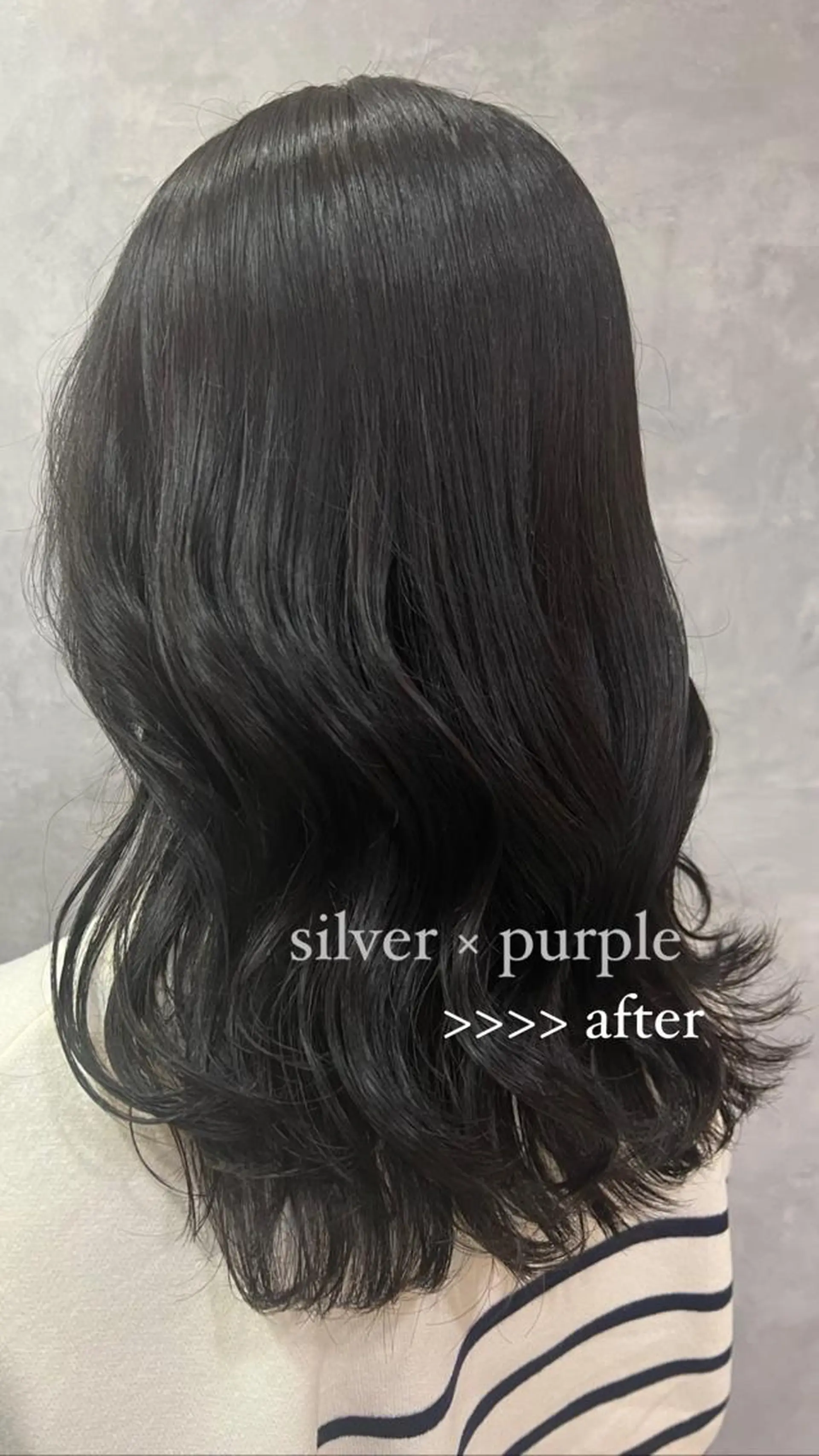 セミロング カラー 透明感カラー シルバー StellA所属・MIZUKI/町田/ ハイトーンカラーのヘアスタイル