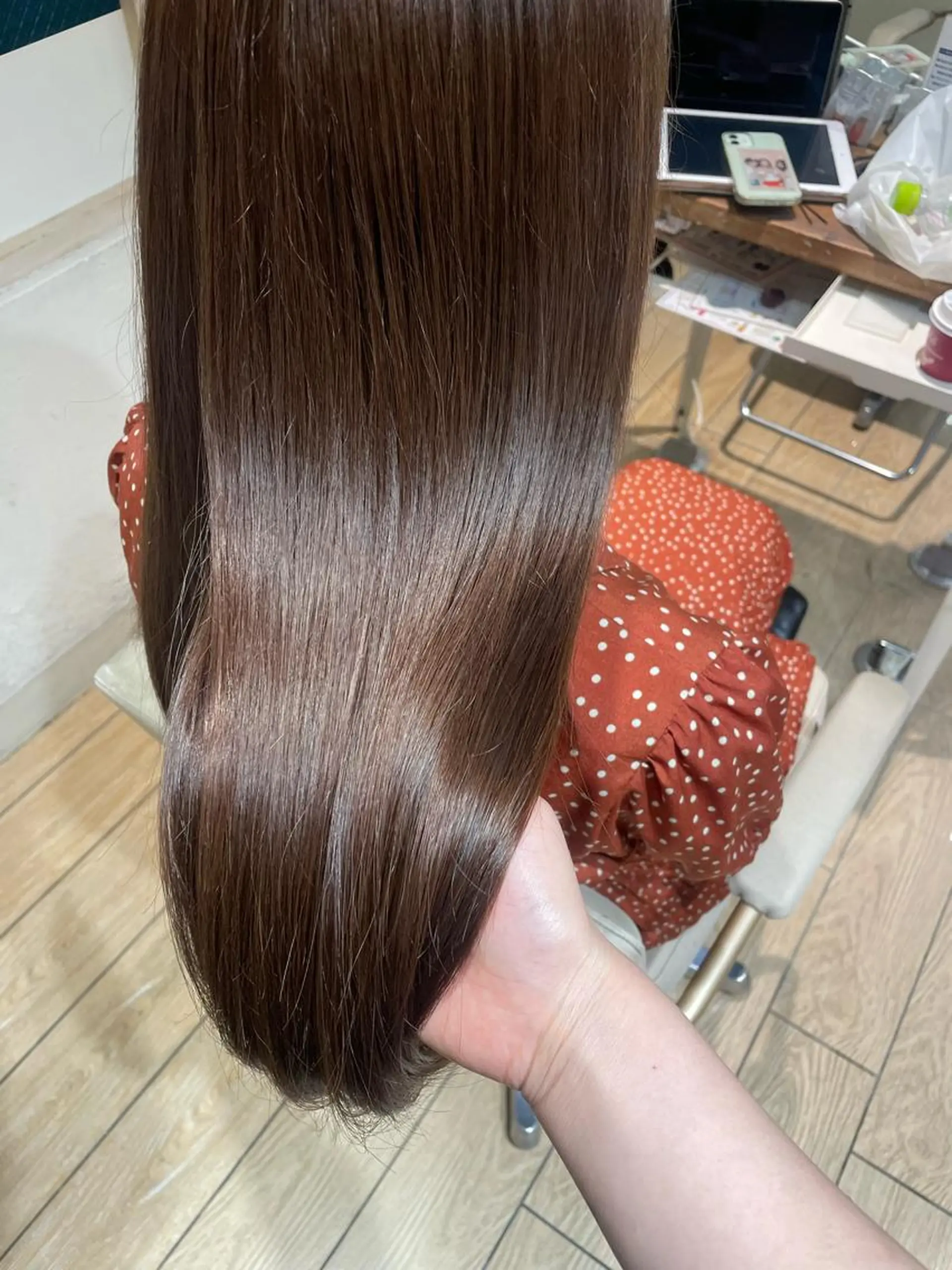 ロング カラー ヘアアレンジ 縮毛矯正 ヘアセット⌇艶カラー 🫧⌇Nanahoのヘアスタイル