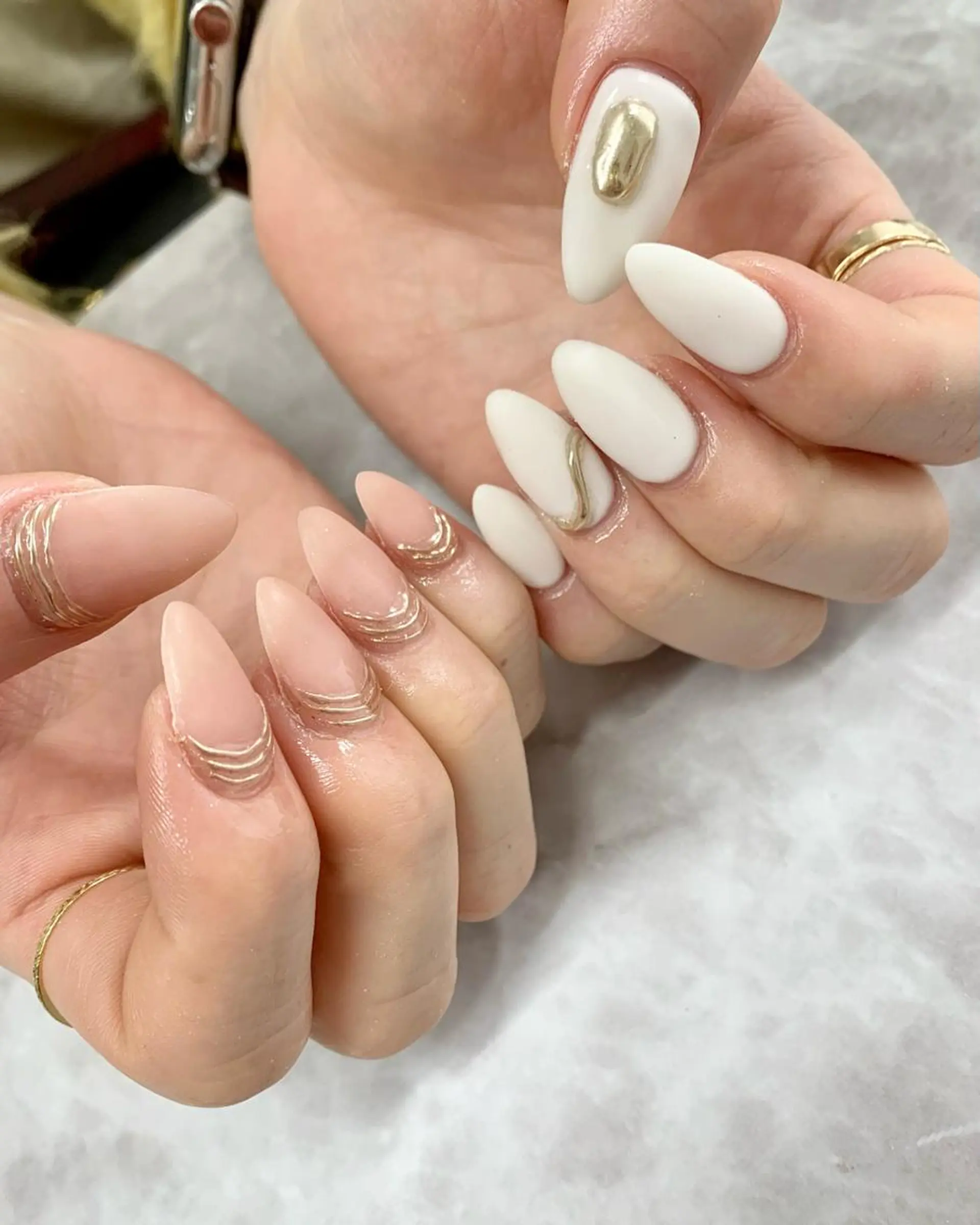 ネイル ニュアンスネイル 春ネイル pu muのネイルデザイン