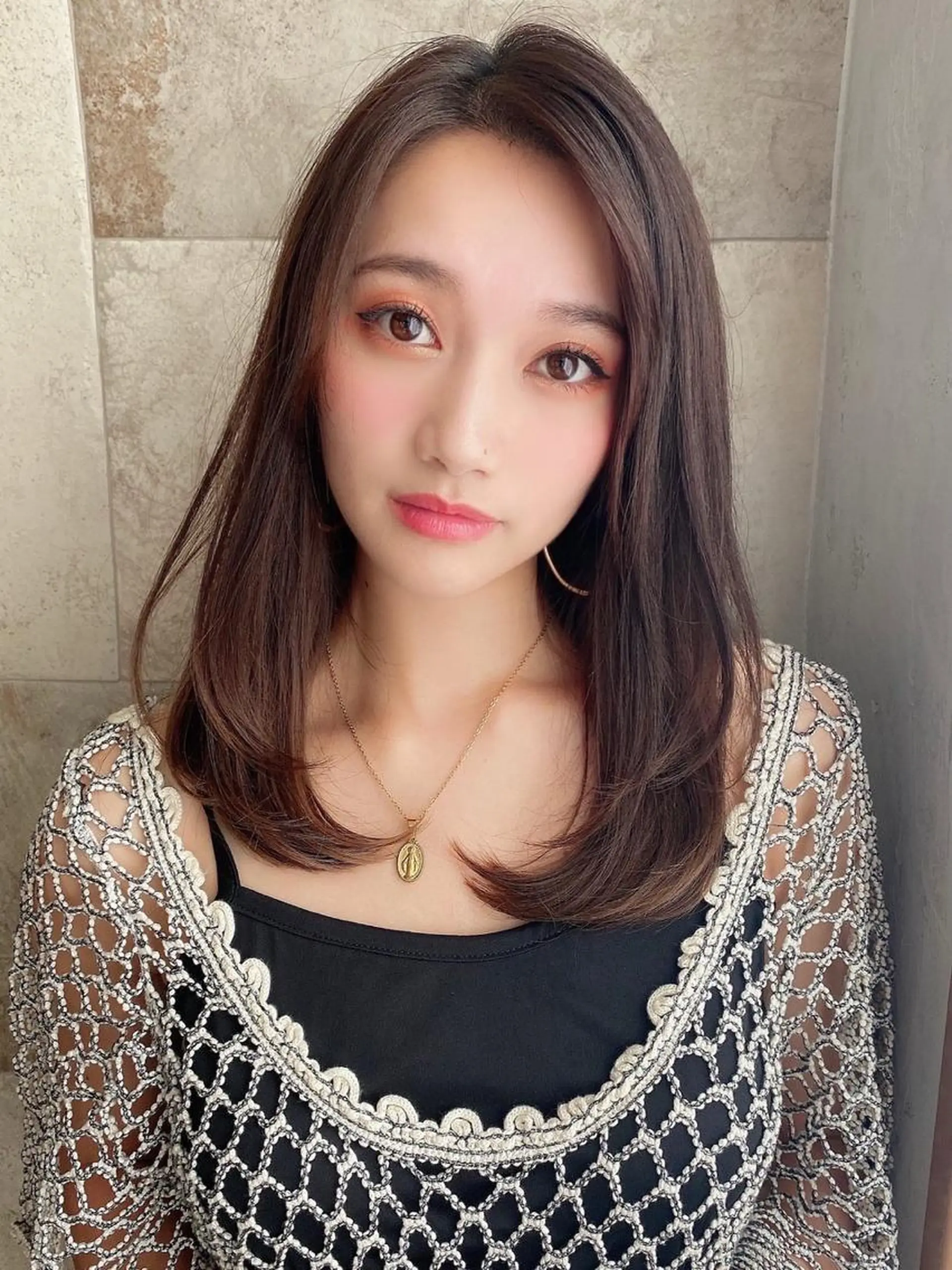 セミロング カラー バレイヤージュ ブリーチ ケアブリーチ ダブルカラー ハイライトカラー 美髪/カラー 美容院🌈渡辺隼也のヘアスタイル