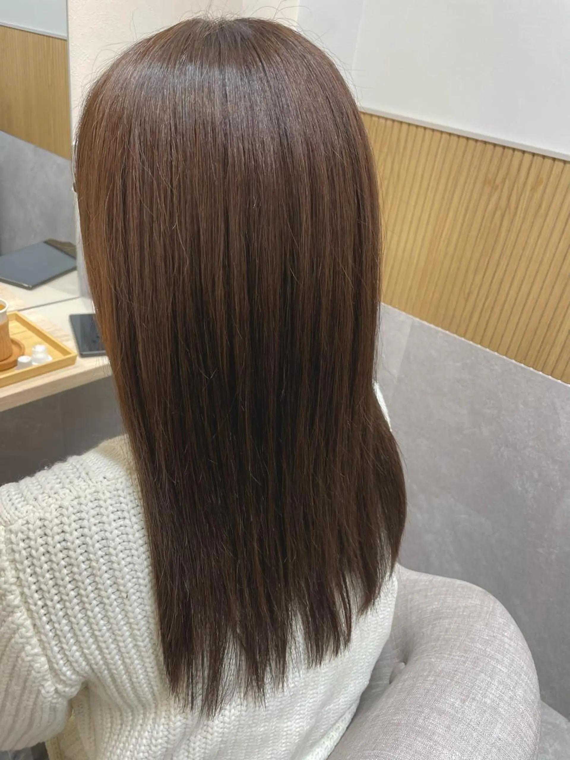 セミロング カラー カット ヘアカラー トリートメント 西 めぐみのヘアスタイル