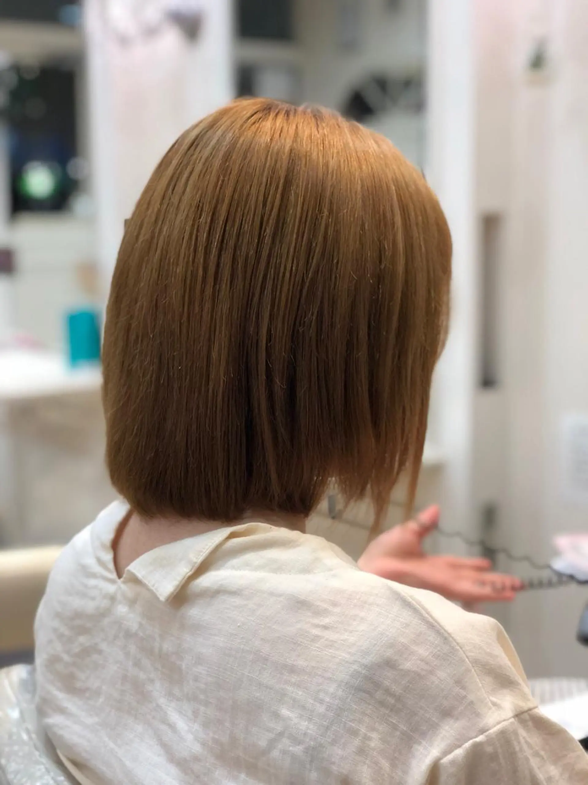 ミディアム パーマ 縮毛矯正 カット 縮毛矯正 トリートメント ダメージレス 桧山店長のヘアスタイル