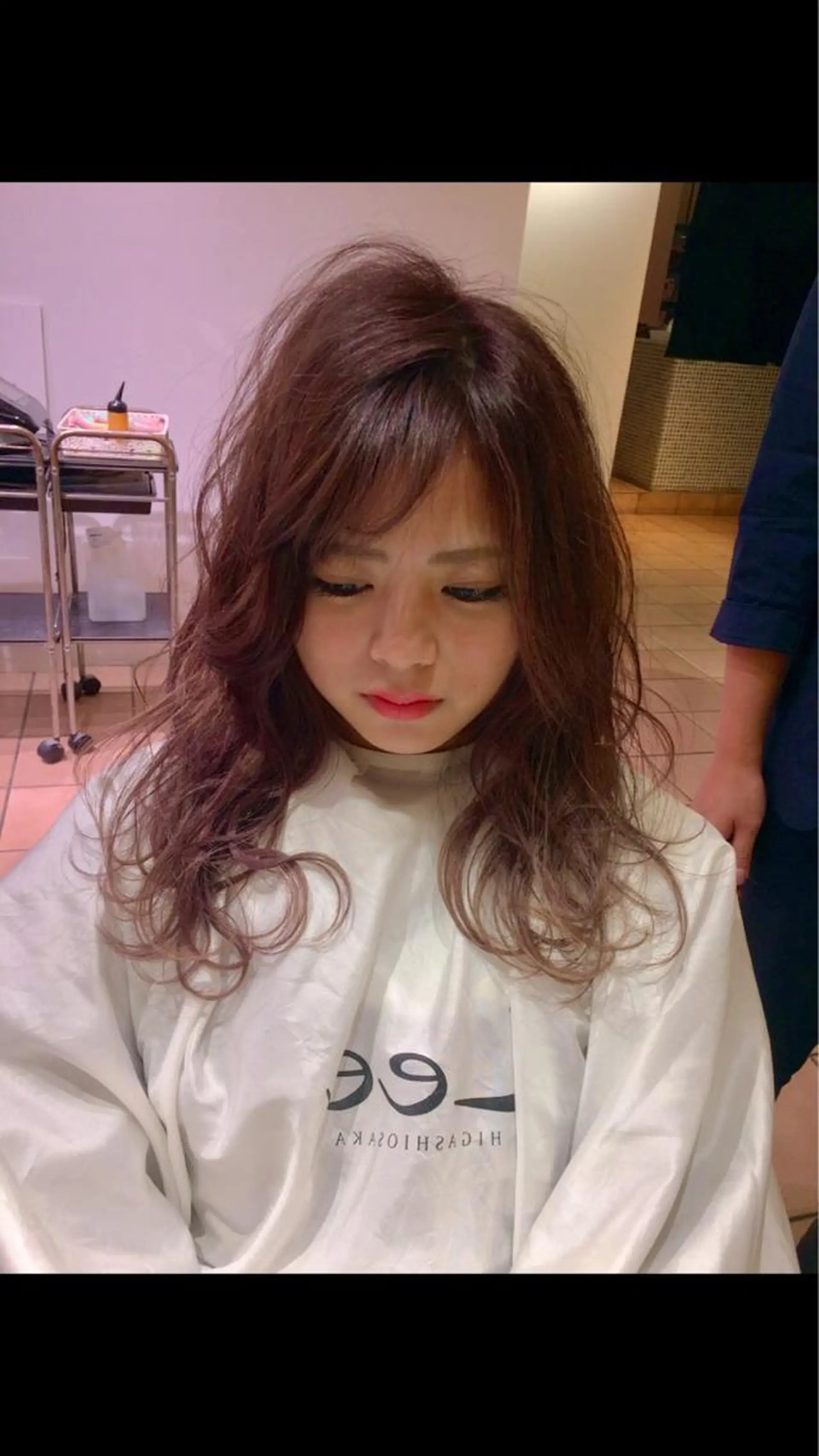 ロング カラー ベージュカラー ピンクカラー ピンクベージュ Che'ri所属・海外レイヤー/ レイヤーカット/和田のヘアスタイル