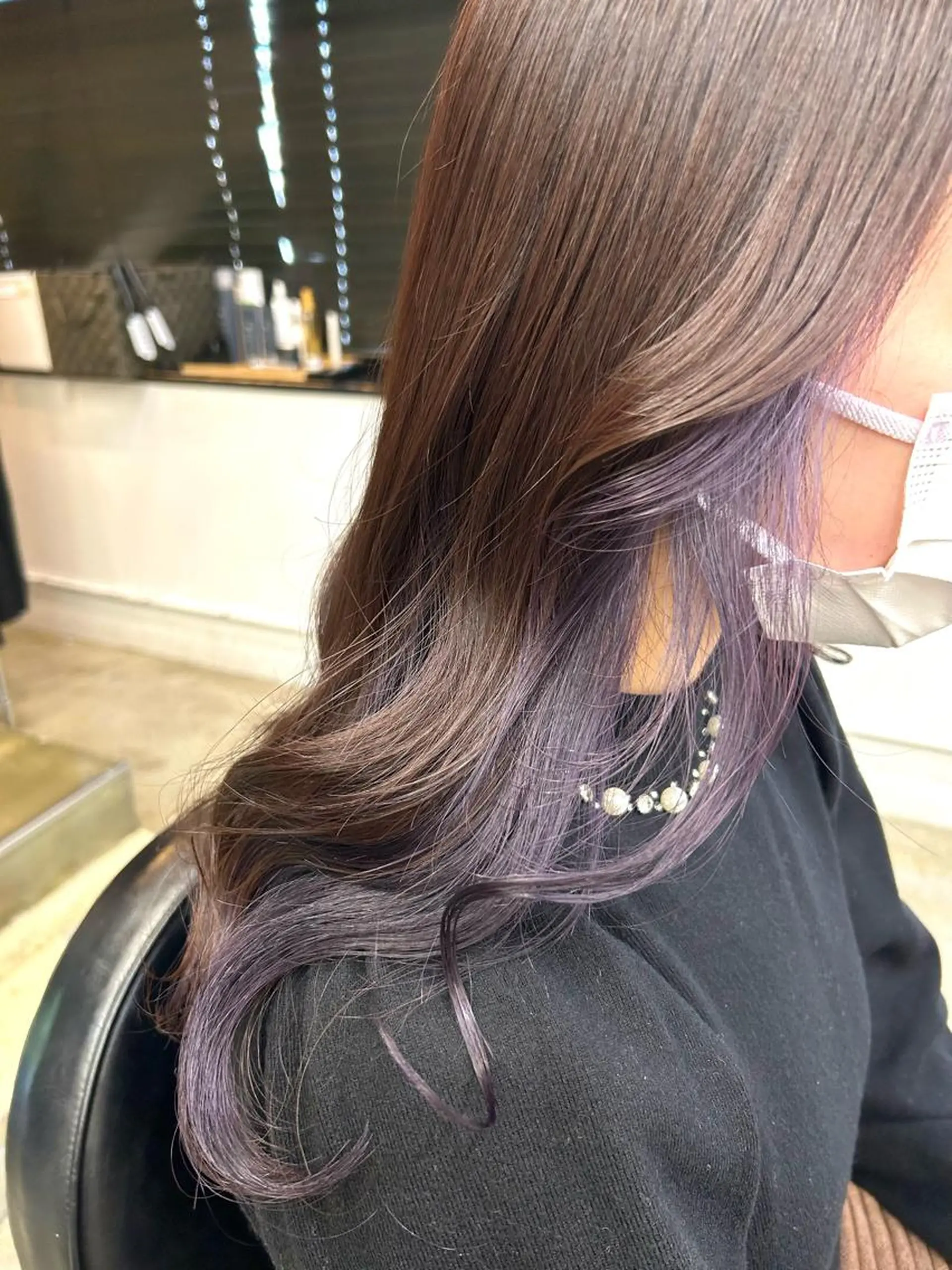 セミロング カラー ヘアアレンジ 🎀暖色カラー🎀 ♡yurika♡のヘアスタイル