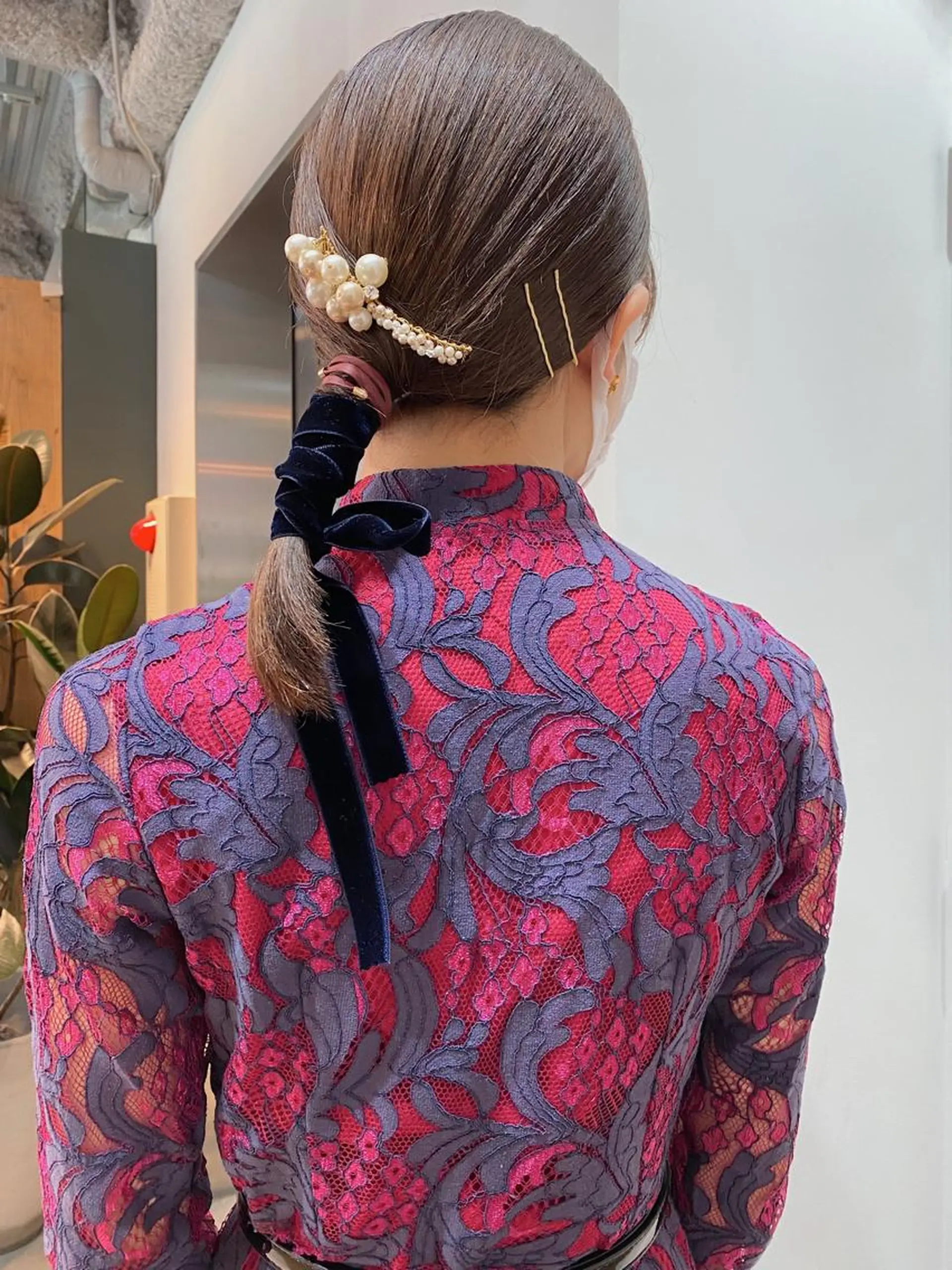 ミディアム カラー ヘアアレンジ ブリーチなしカラー/ 髪質改善/寺門束のヘアスタイル